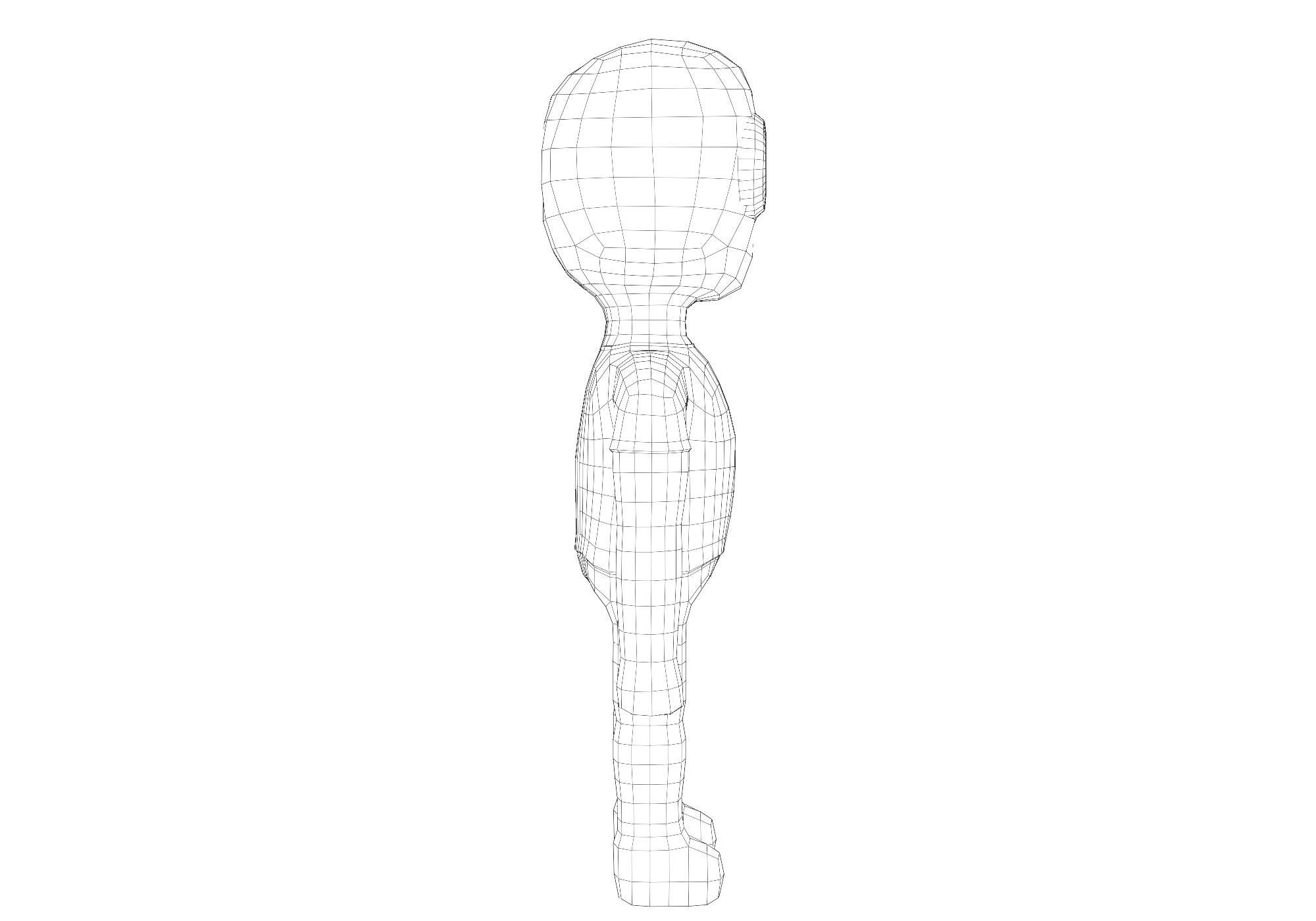 base mesh man Low-poly 3D model_22
