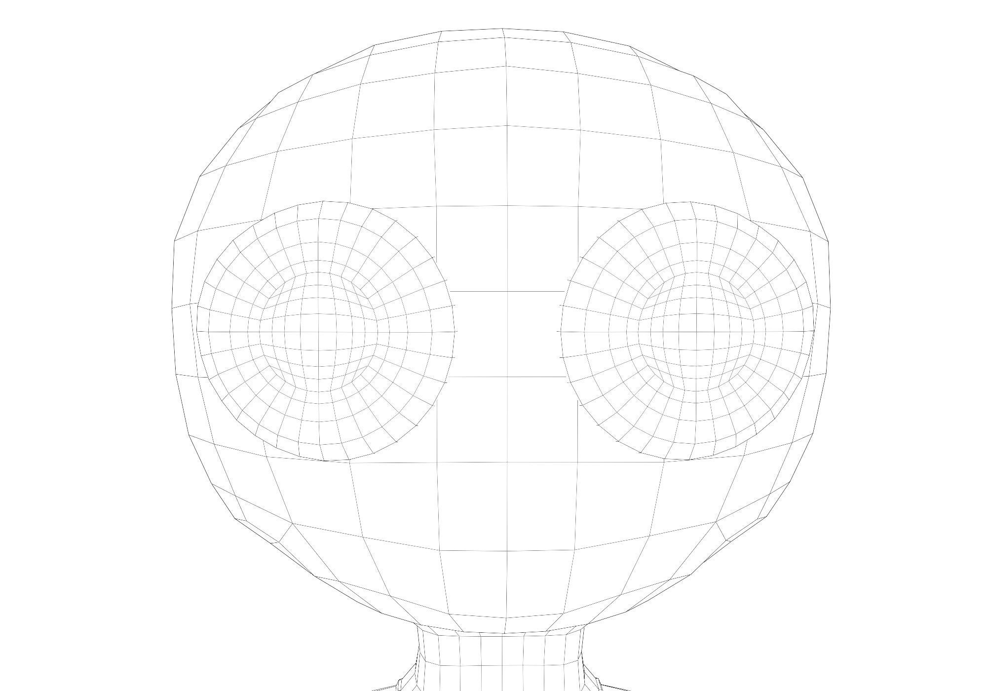 base mesh man Low-poly 3D model_28