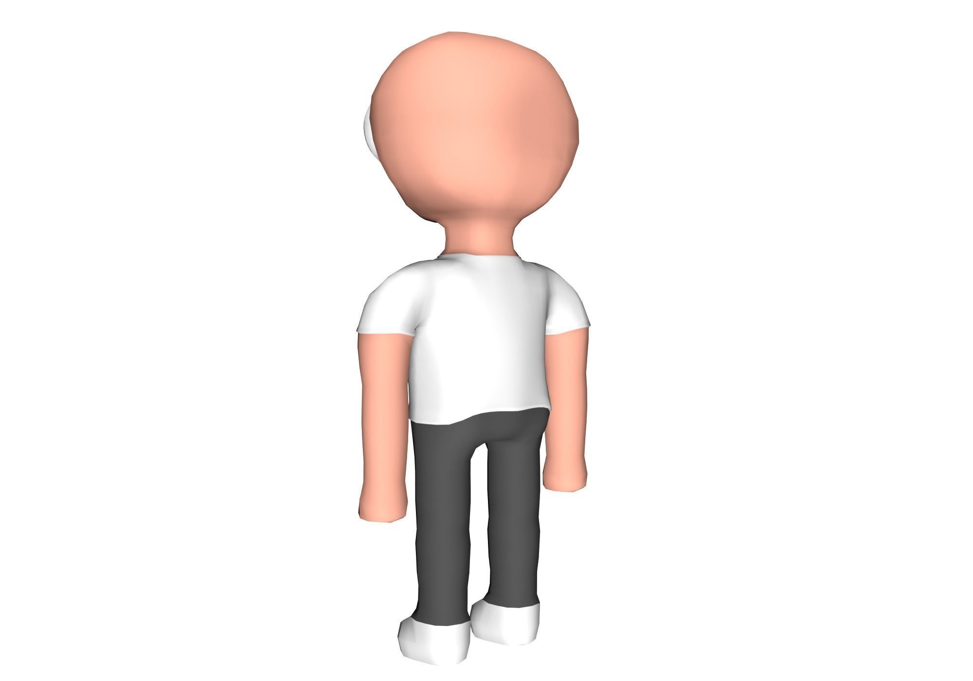 base mesh man Low-poly 3D model_5