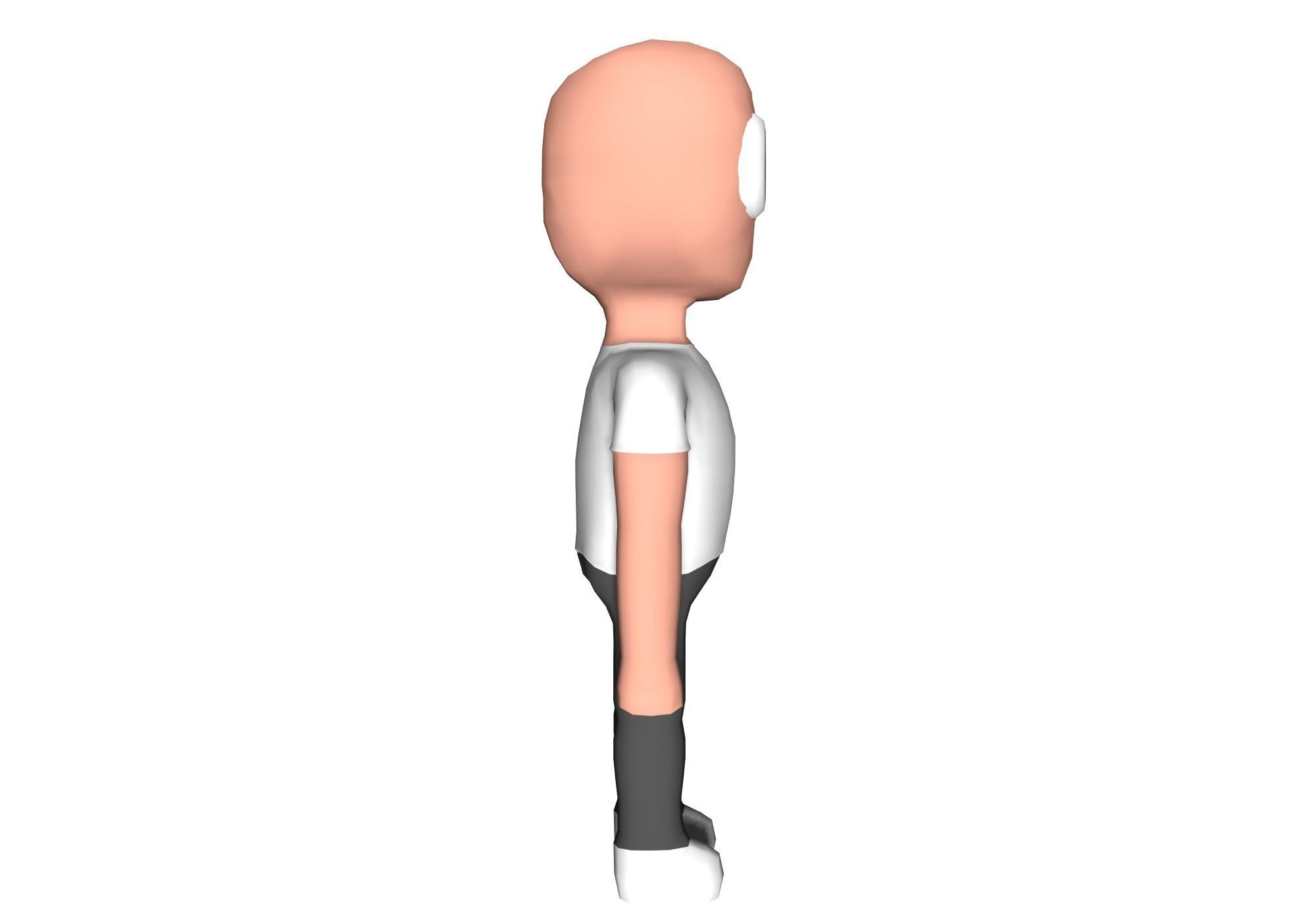 base mesh man Low-poly 3D model_2