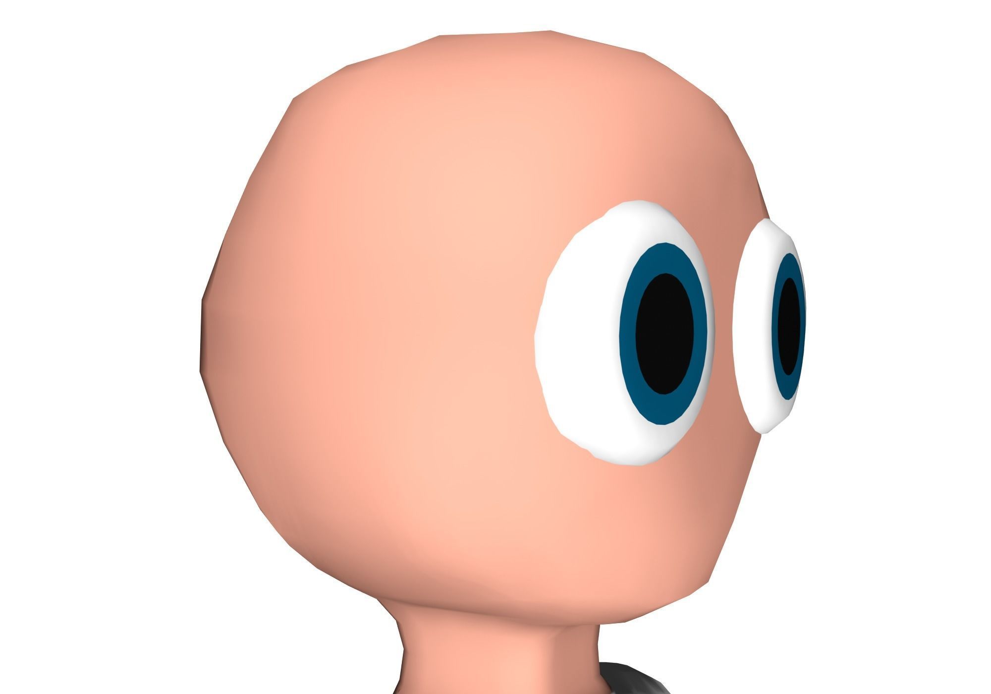 base mesh man Low-poly 3D model_9