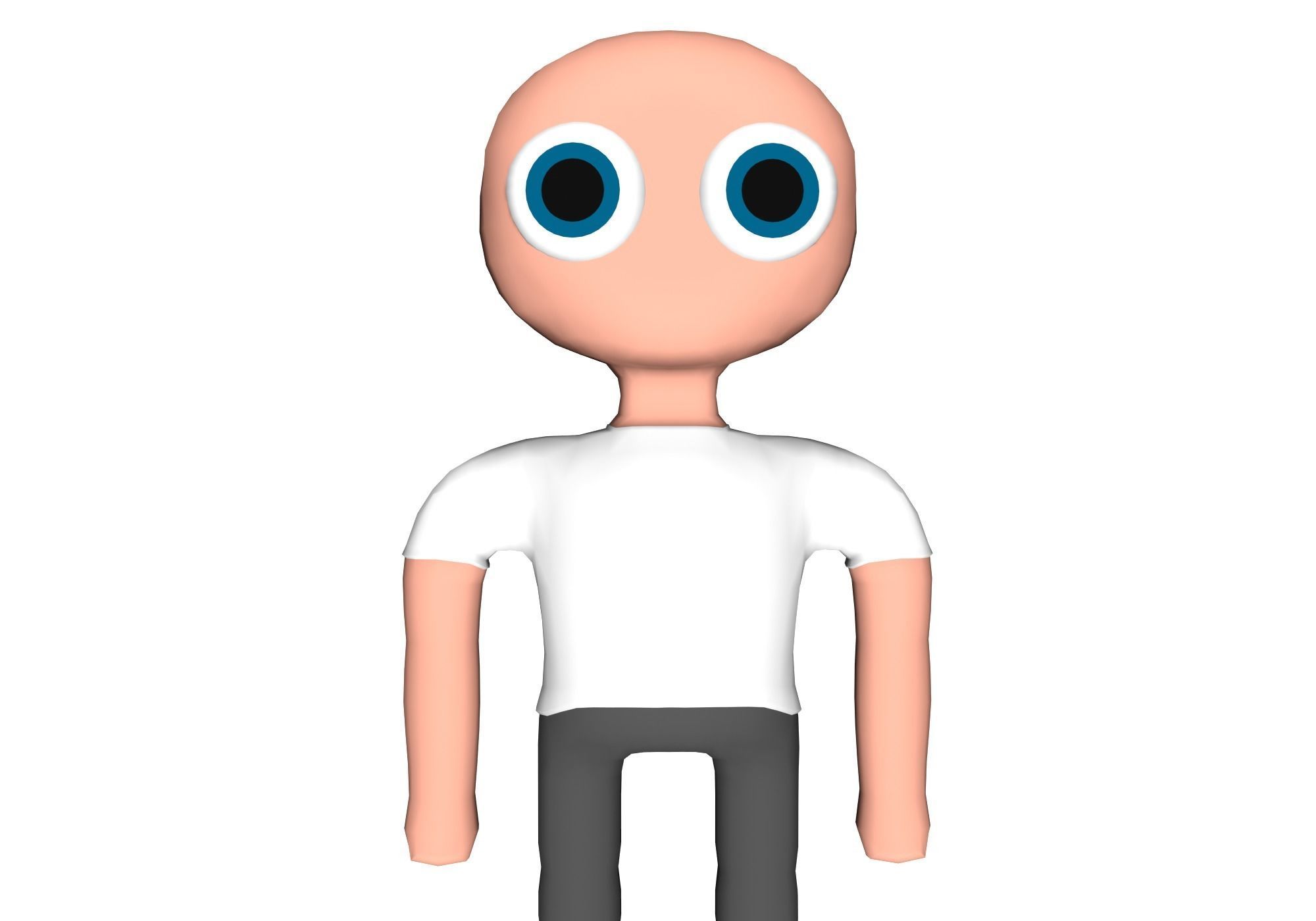 base mesh man Low-poly 3D model_11