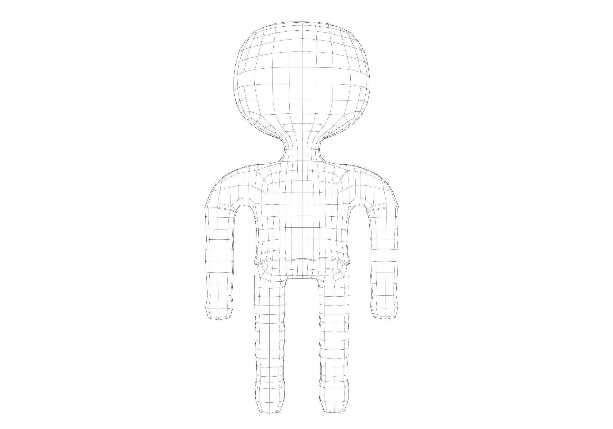 base mesh man Low-poly 3D model_24
