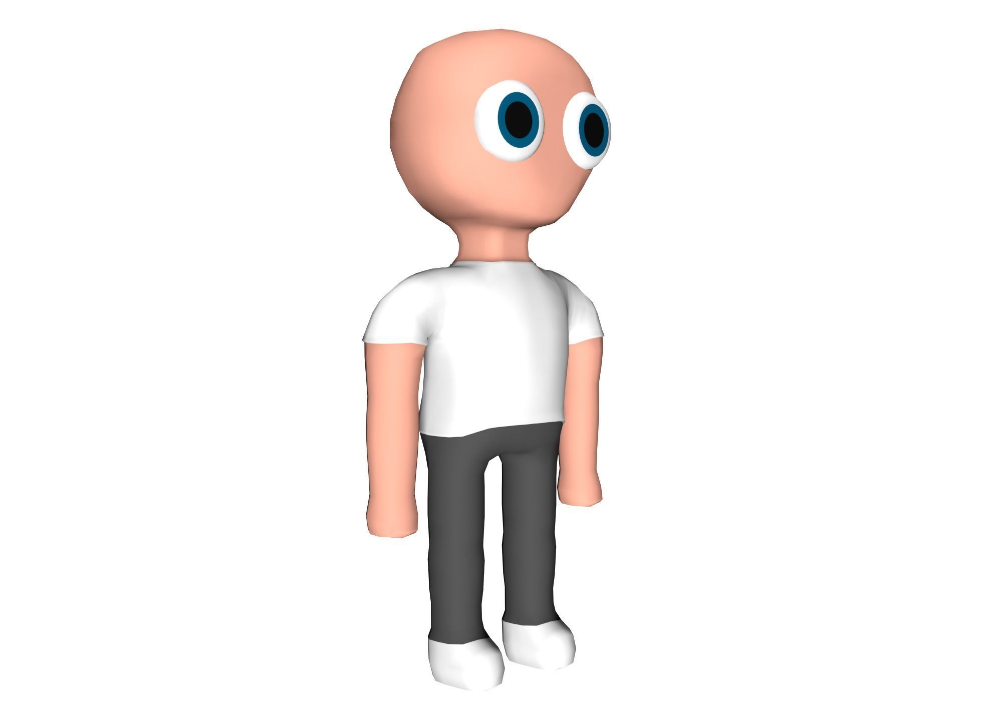 base mesh man Low-poly 3D model_1