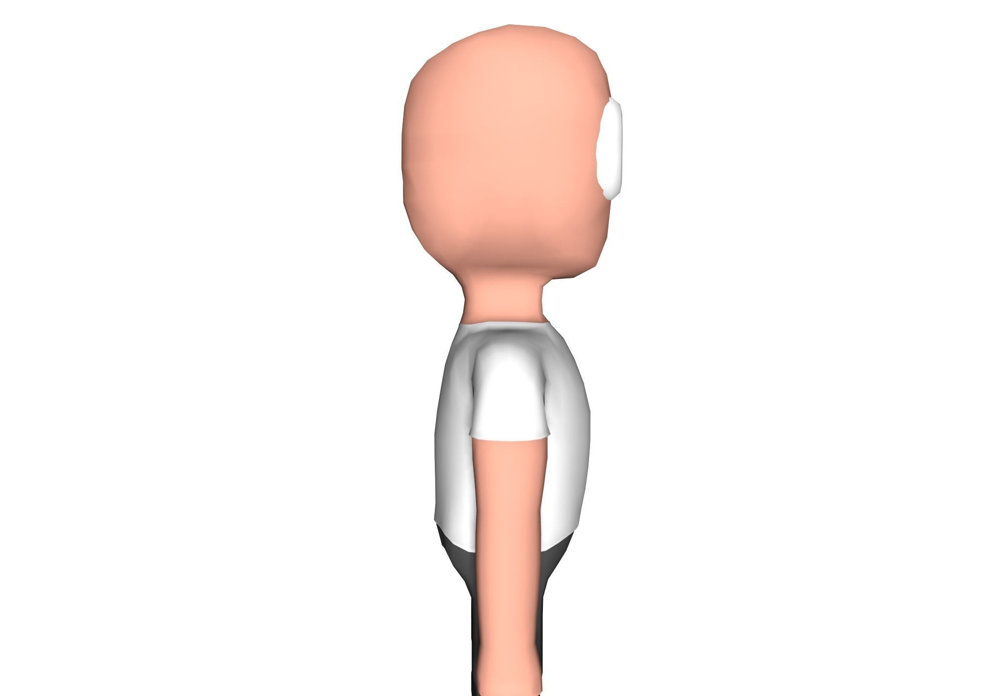 base mesh man Low-poly 3D model_13