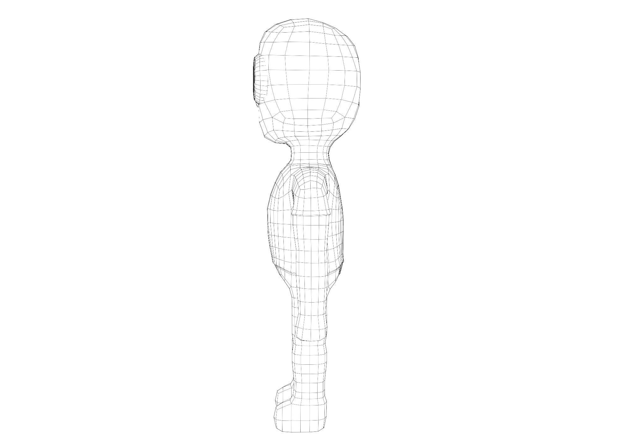base mesh man Low-poly 3D model_26