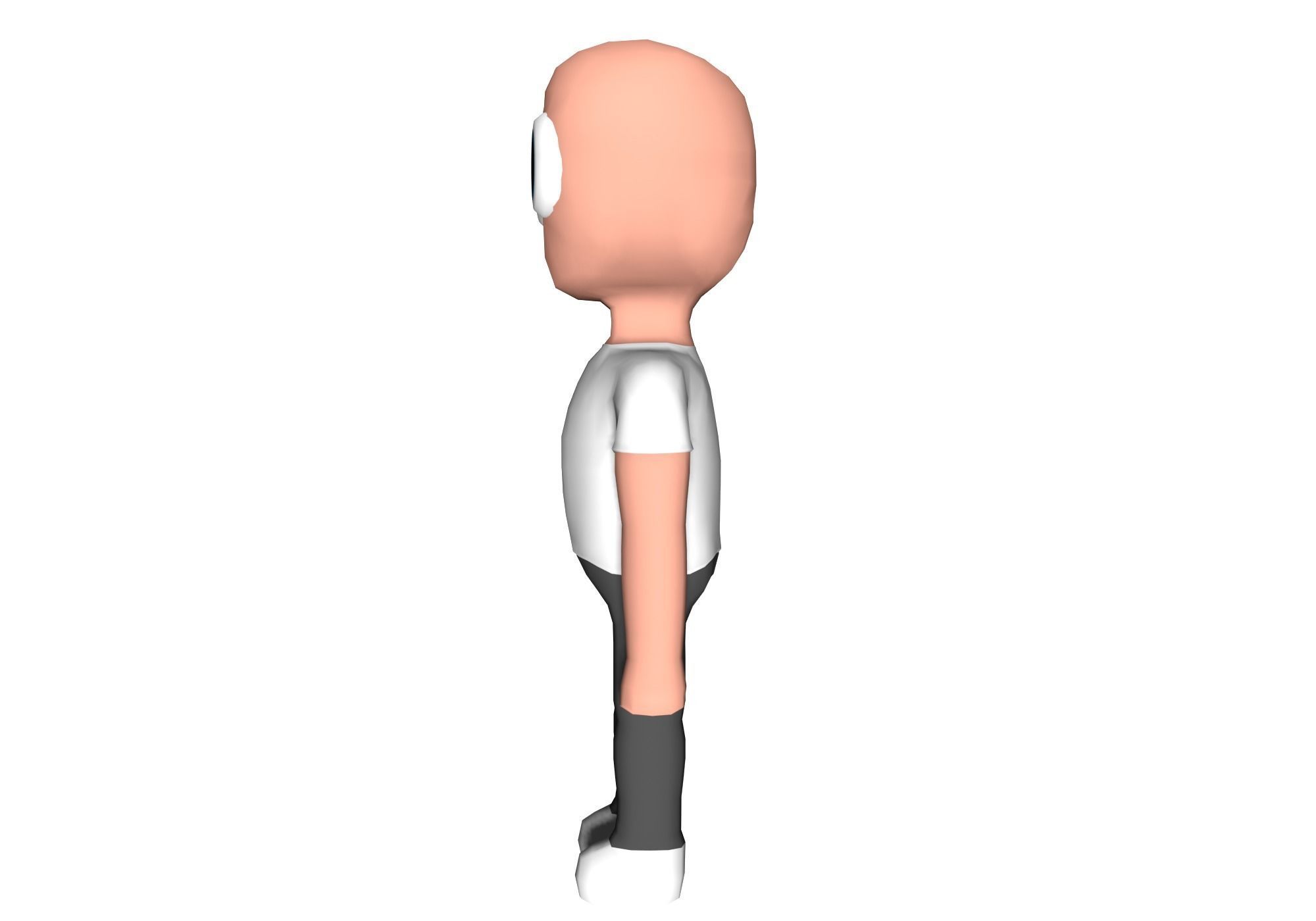 base mesh man Low-poly 3D model_6