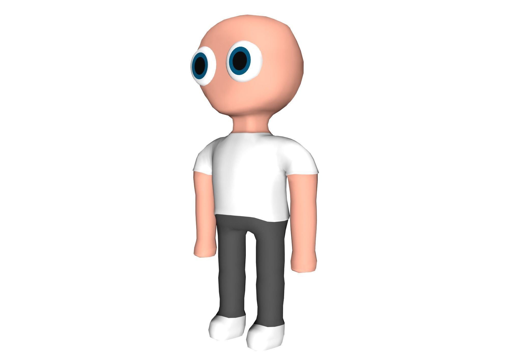 base mesh man Low-poly 3D model_7