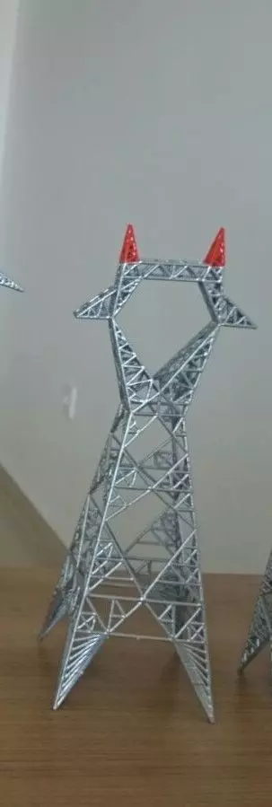High Voltage Line Pole Drawing PDH type 3D print model