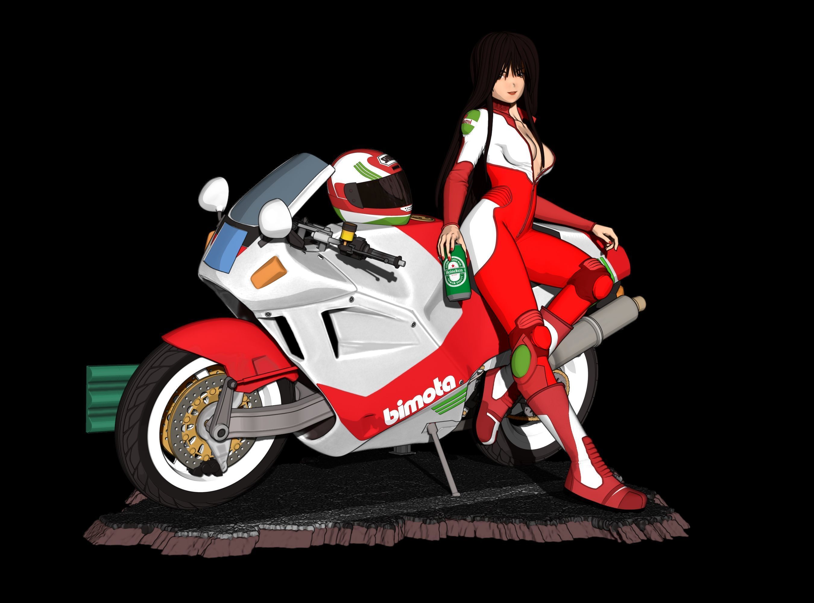 golden boy reiko 3D print model_1