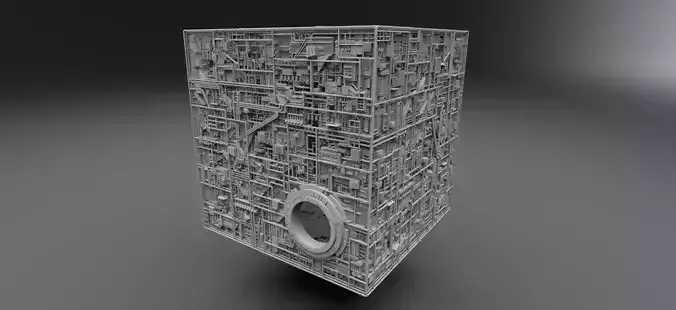 Borg Cube Scale model   3D print model
