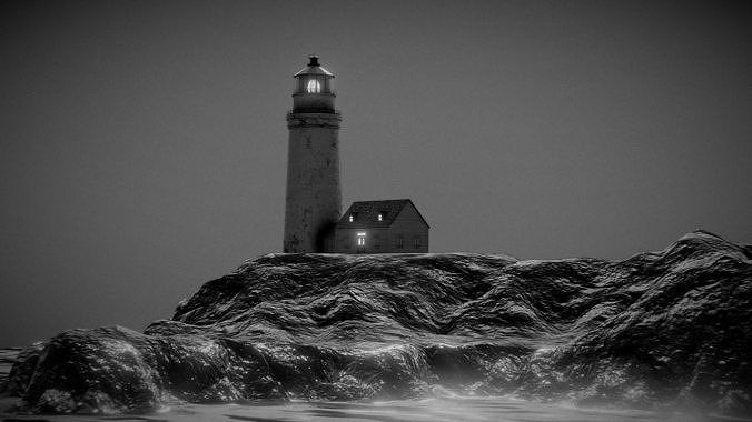 Lighthouse Low-poly 3D model 4