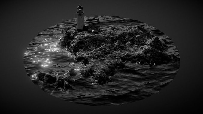 Lighthouse Low-poly 3D model 5