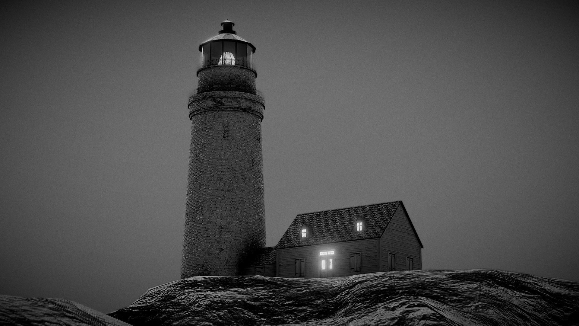 Lighthouse Low-poly 3D model_7