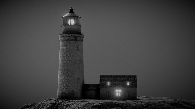 Lighthouse Low-poly 3D model 3