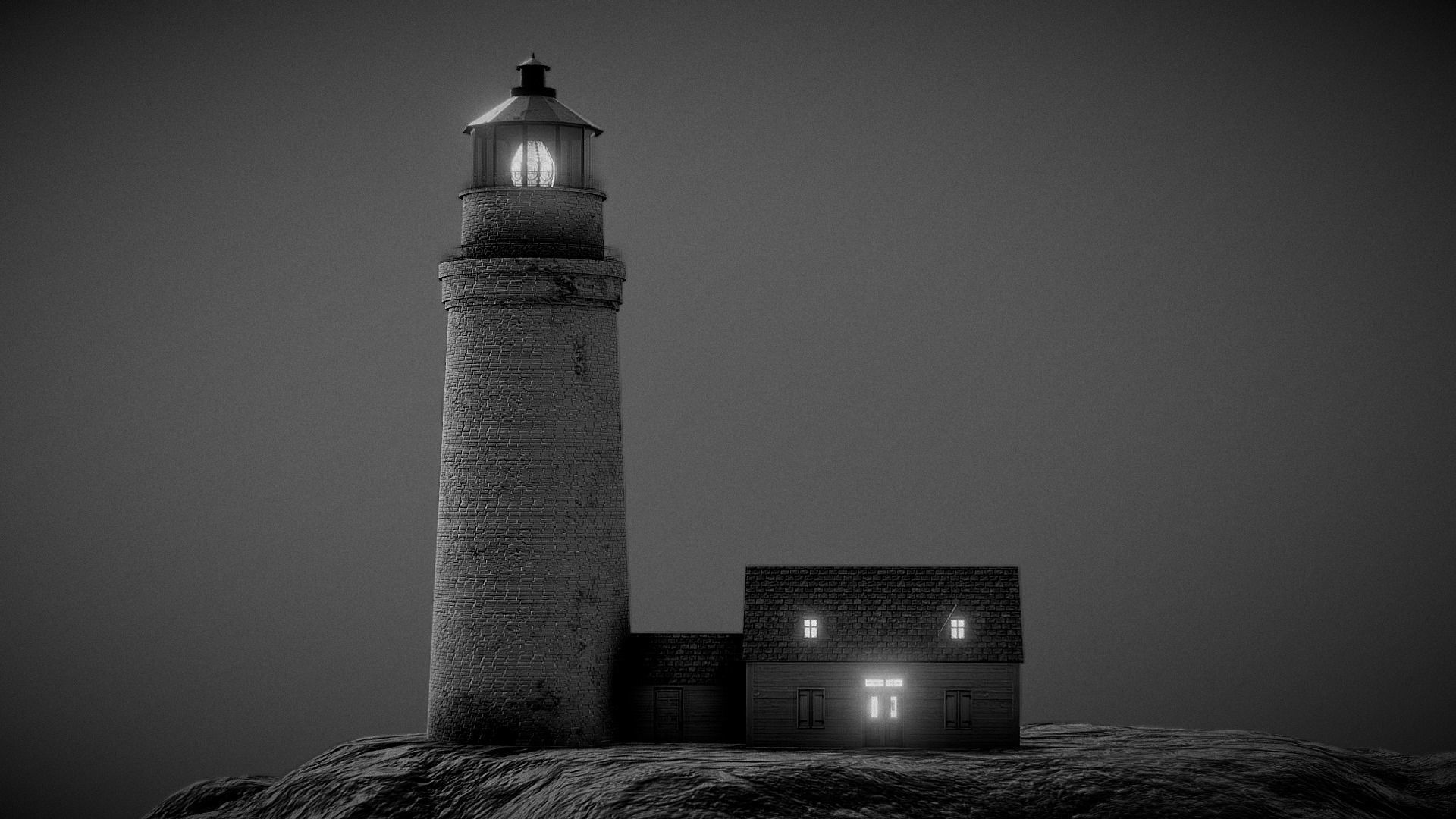 Lighthouse Low-poly 3D model_2