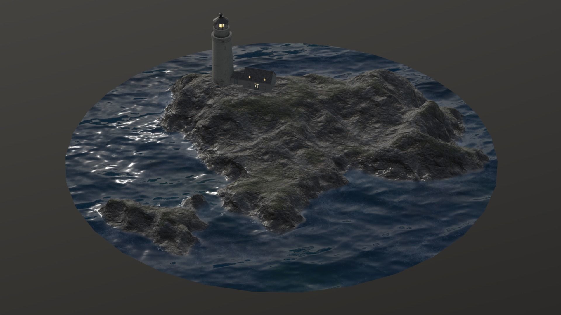 Lighthouse Low-poly 3D model_9