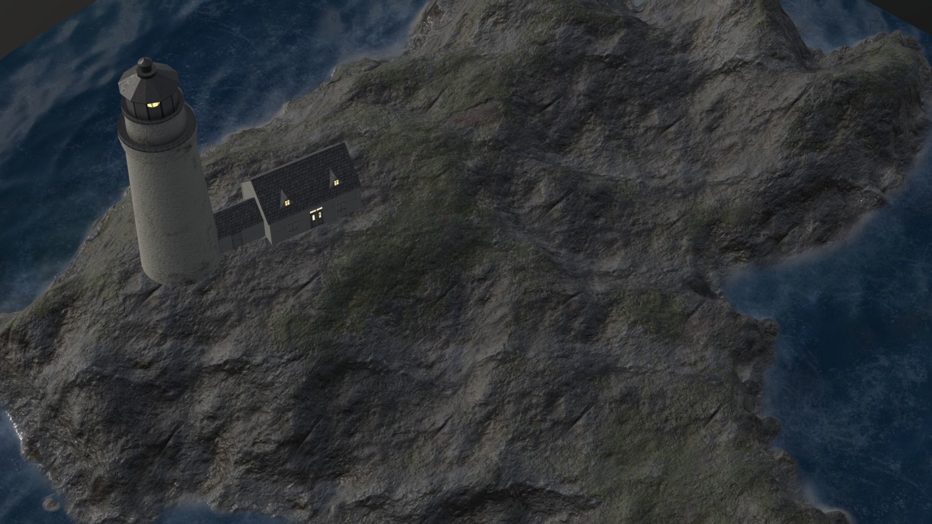 Lighthouse Low-poly 3D model_8