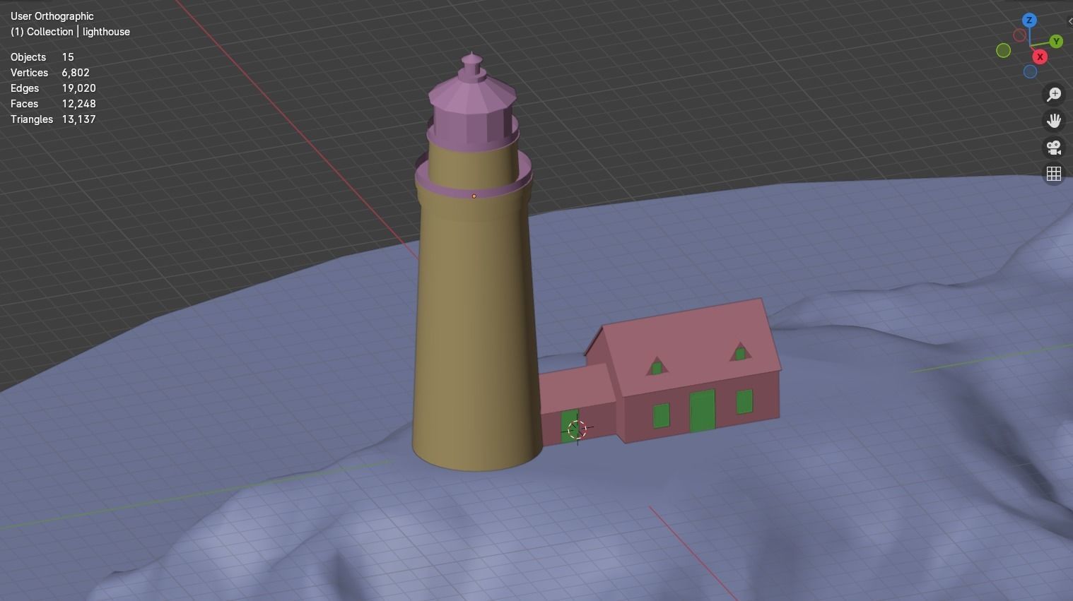 Lighthouse Low-poly 3D model_16