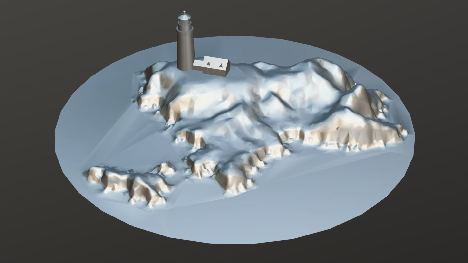 Lighthouse Low-poly 3D model_13