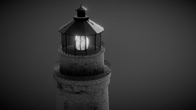 Lighthouse Low-poly 3D model 6