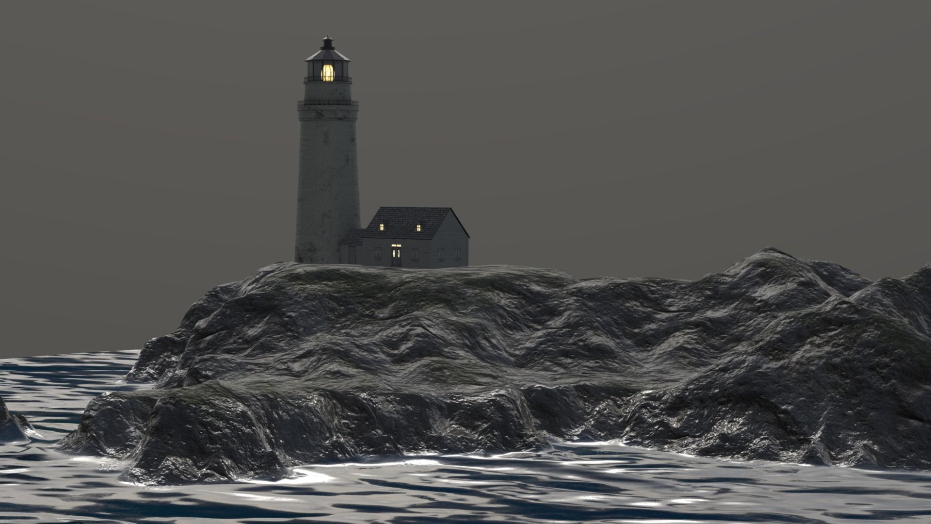 Lighthouse Low-poly 3D model_10