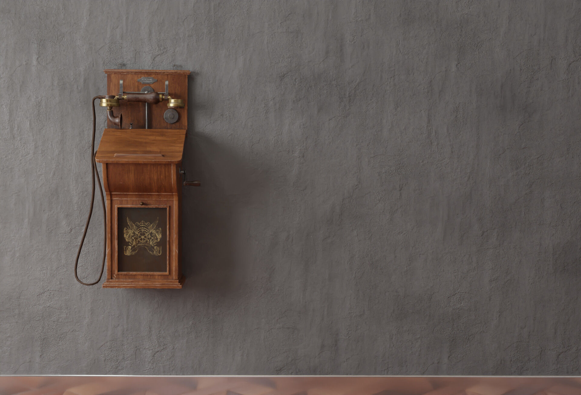 ANTIQUE PHONE Low-poly 3D model_5