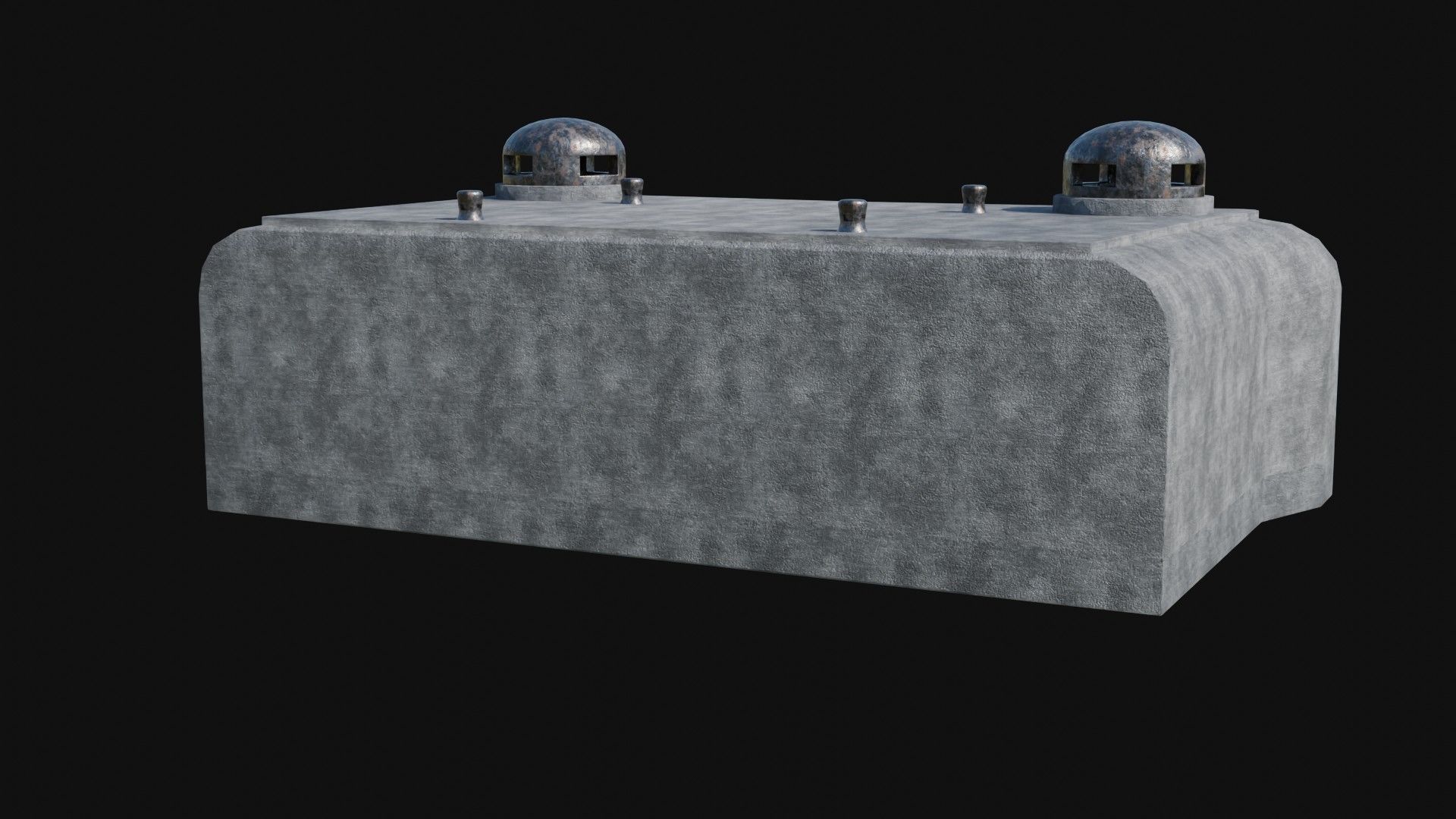 BUNKER MILITARY SHELTER POSTAPO HIDE HOUSE SURVIVAL COLLECTION Low-poly 3D model_2