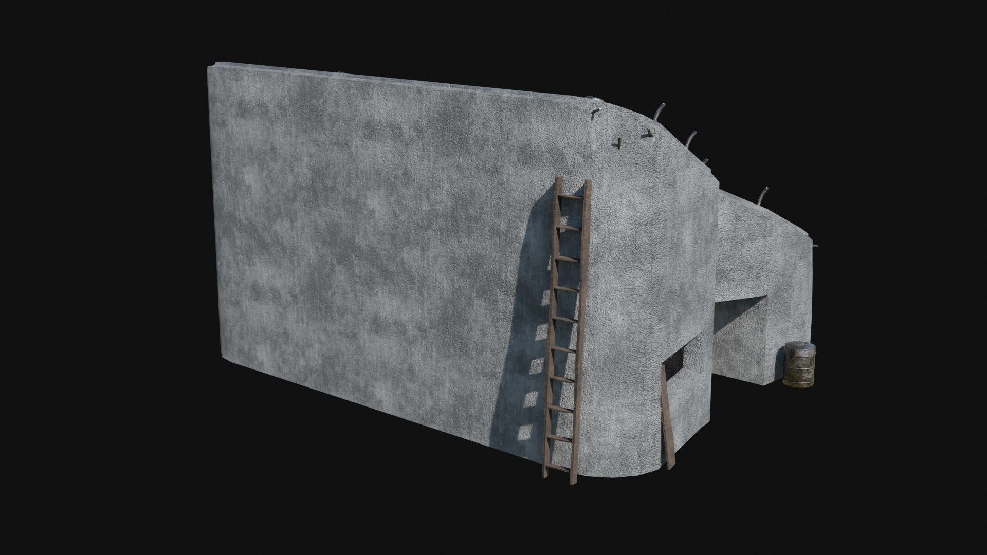 BUNKER MILITARY SHELTER POSTAPO HIDE HOUSE SURVIVAL COLLECTION Low-poly 3D model_51