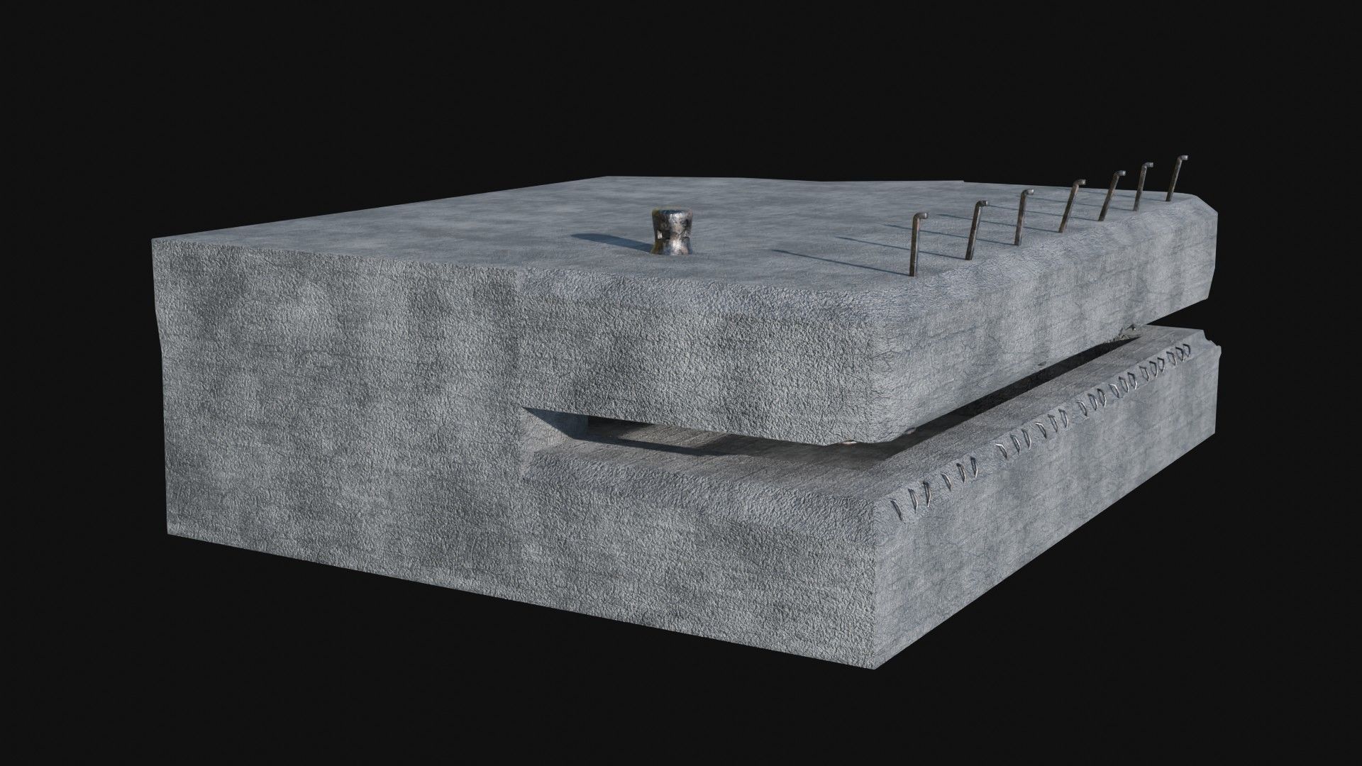 BUNKER MILITARY SHELTER POSTAPO HIDE HOUSE SURVIVAL COLLECTION Low-poly 3D model_9