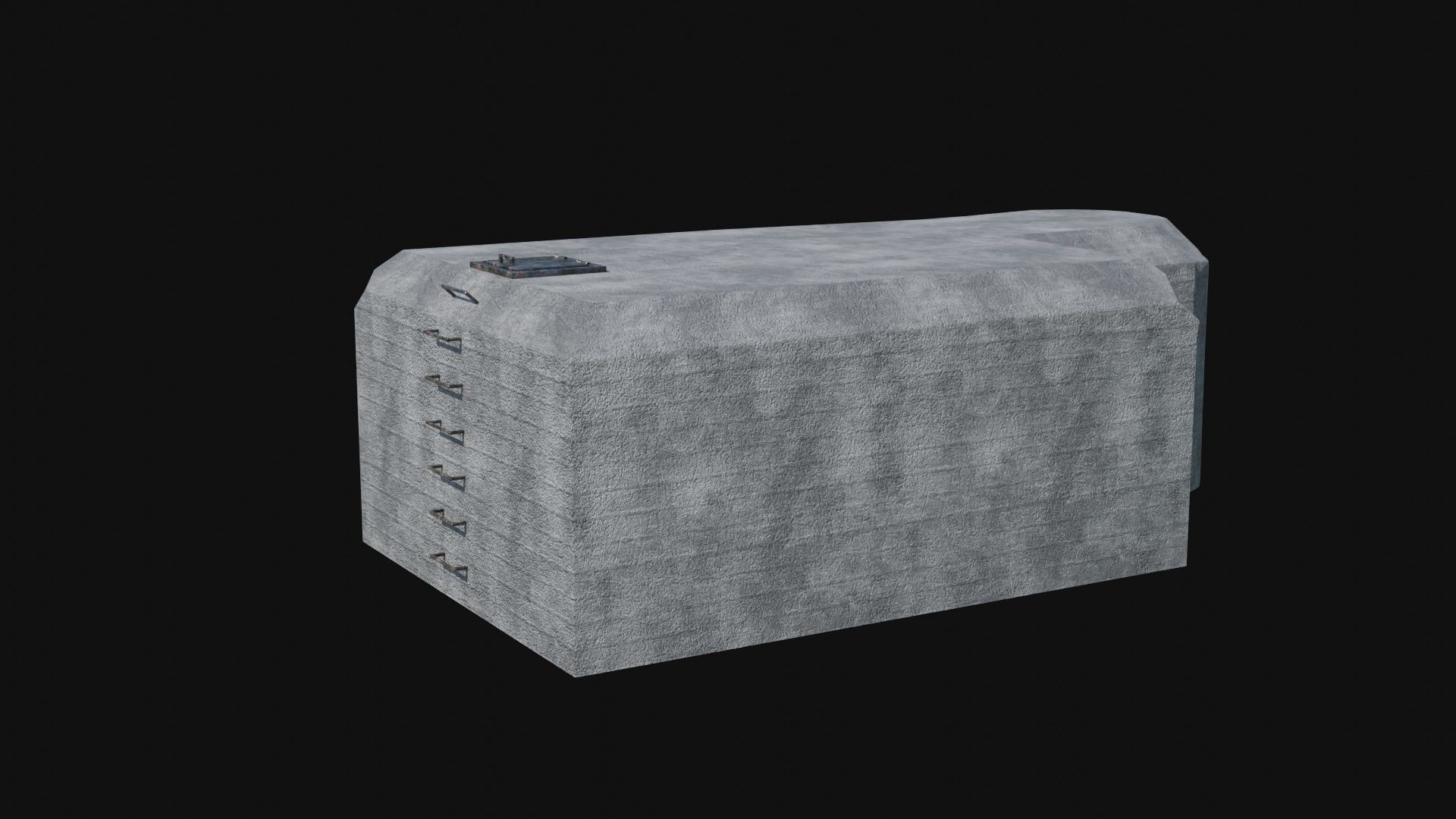 BUNKER MILITARY SHELTER POSTAPO HIDE HOUSE SURVIVAL COLLECTION Low-poly 3D model_26