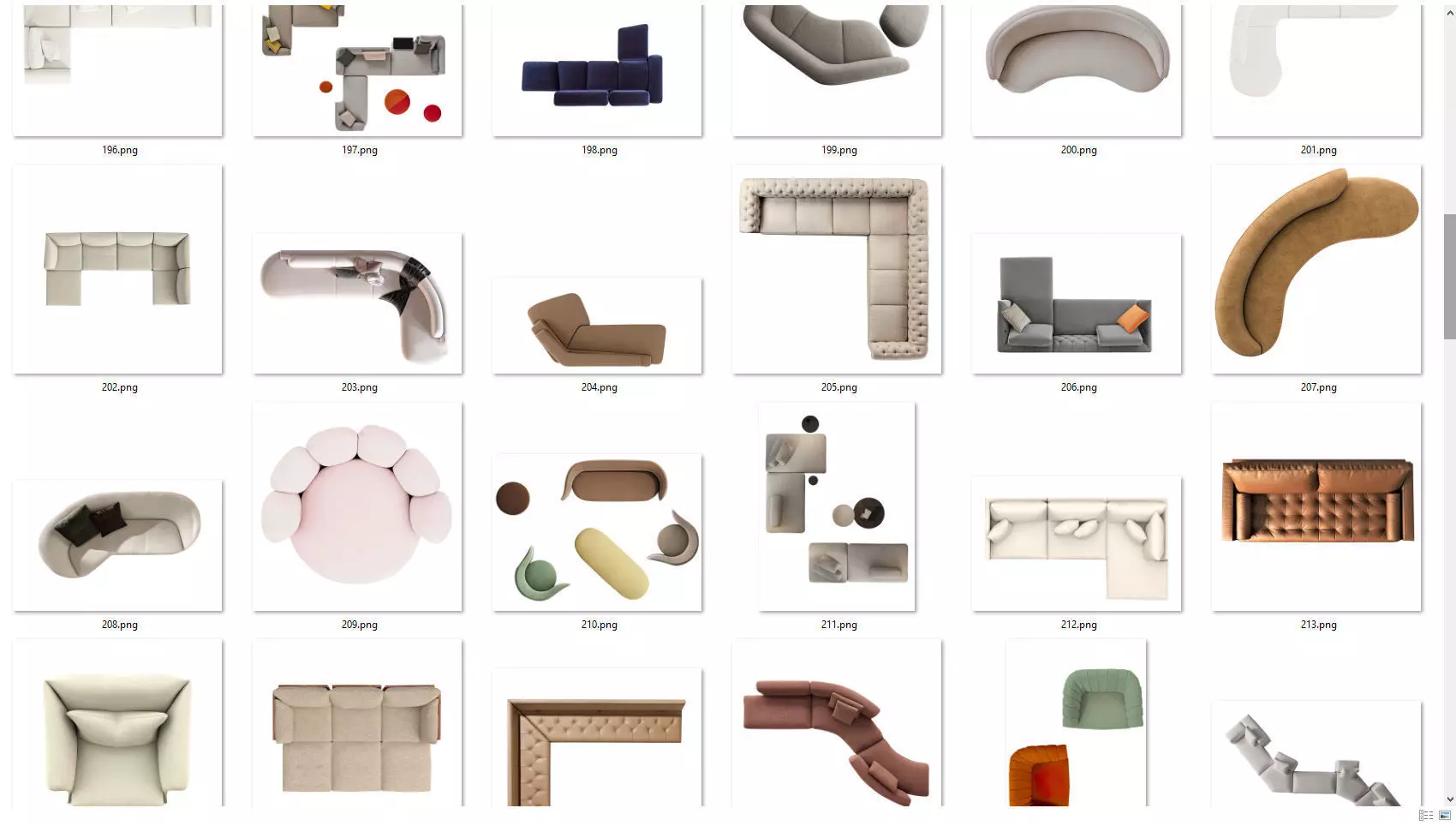 FLOOR PLAN 2d furniture top view 3D render realistic  3D model_0