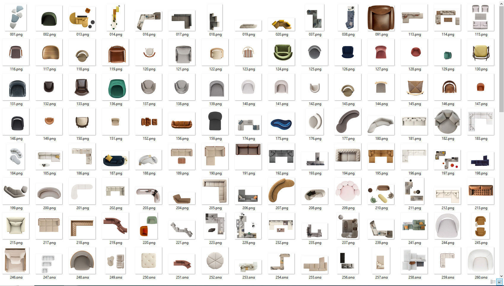 FLOOR PLAN 2d furniture top view 3D render realistic  3D model_4