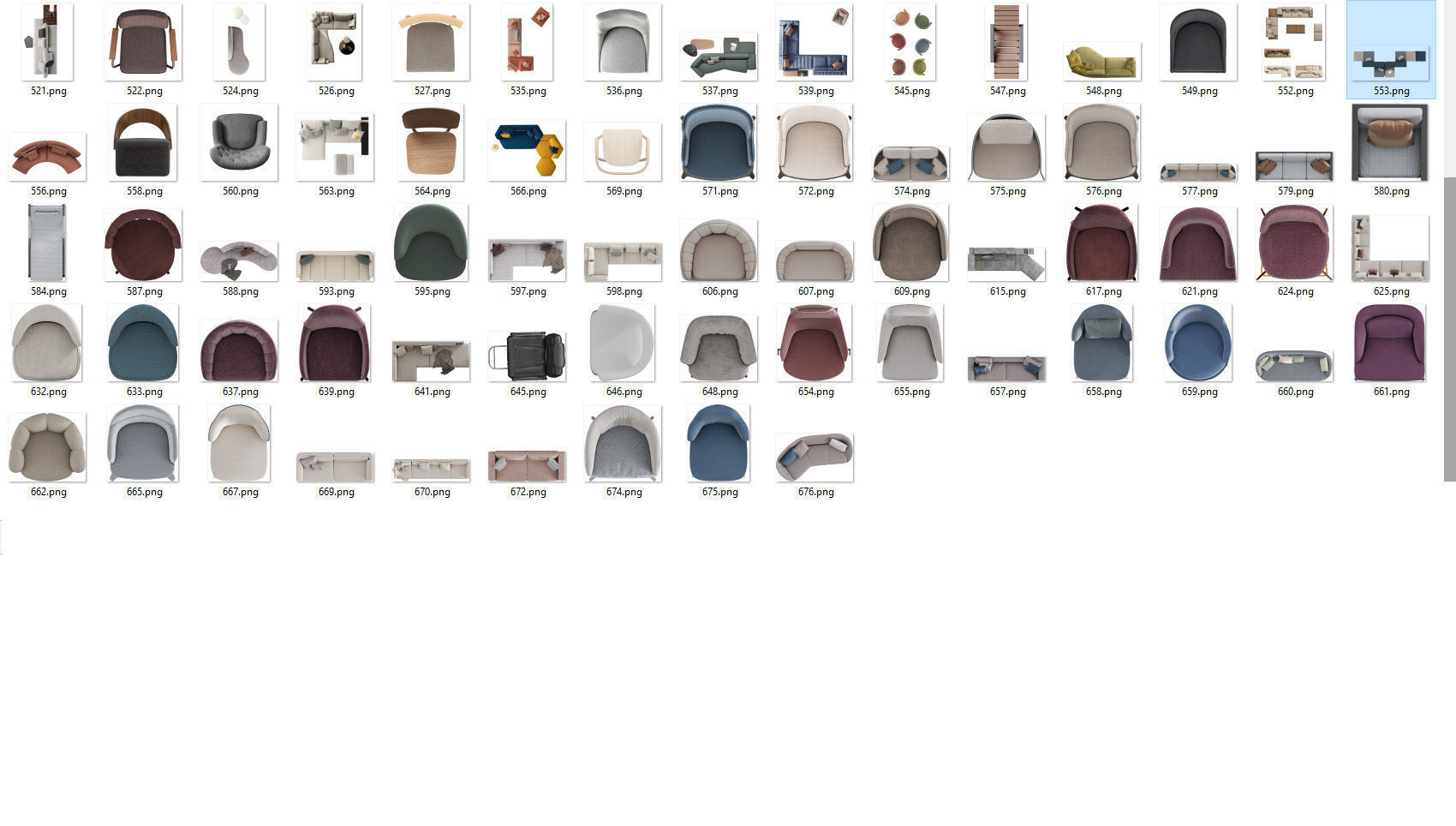 FLOOR PLAN 2d furniture top view 3D render realistic  3D model_6