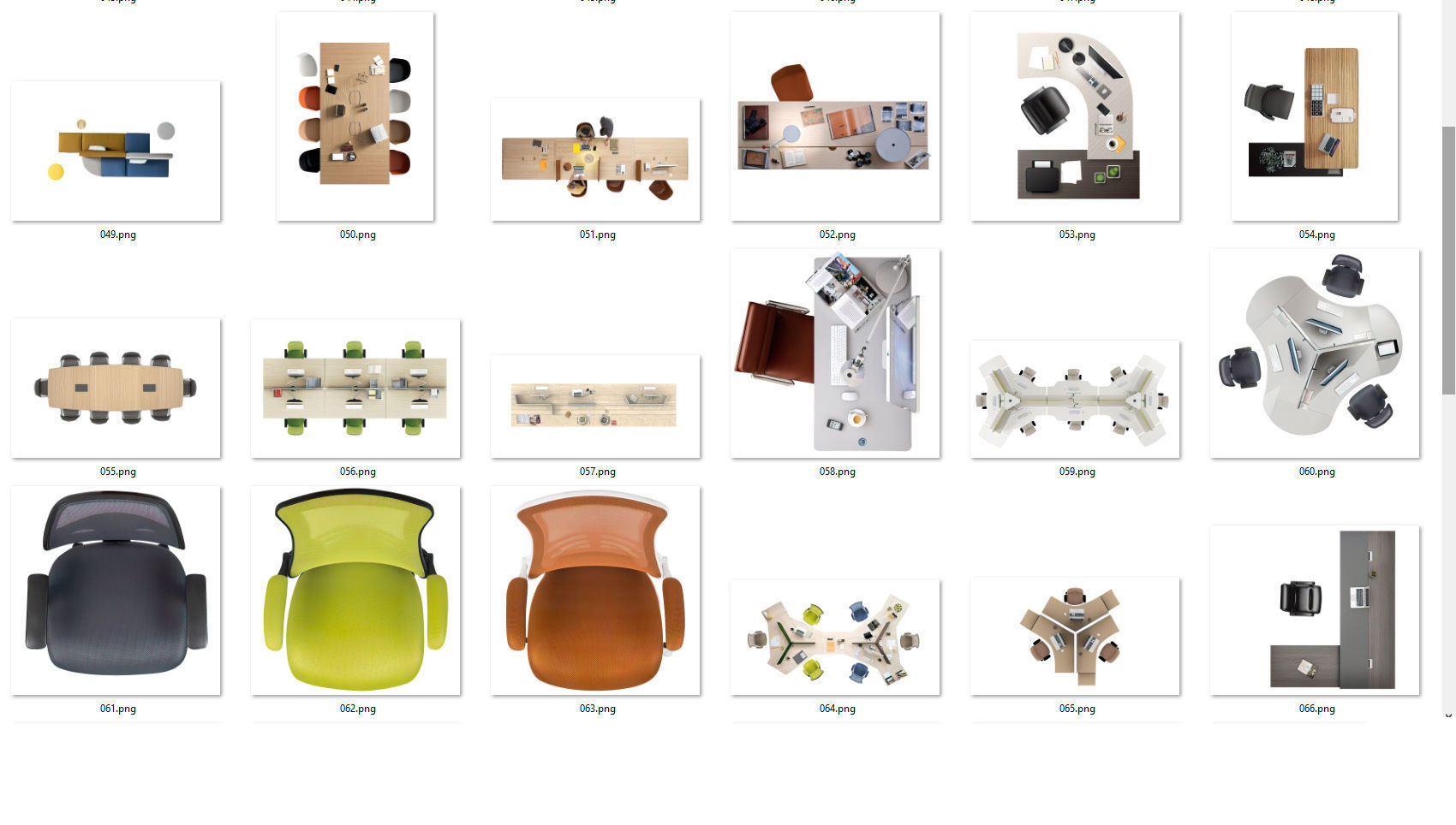 FLOOR PLAN 2d furniture top view 3D render realistic  3D model_3