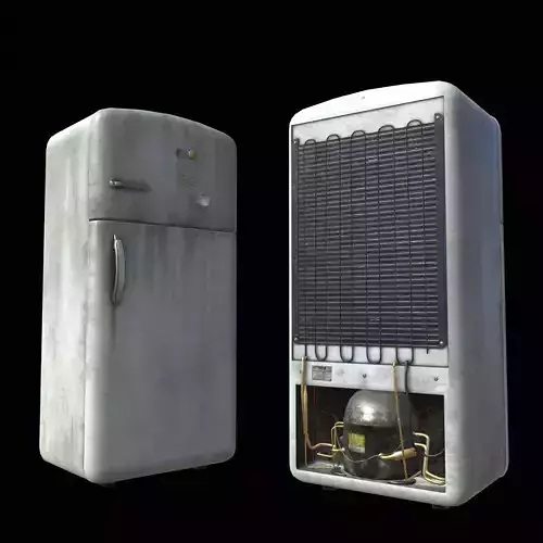 Prop - Old Refrigerator - Low Poly 3D Model