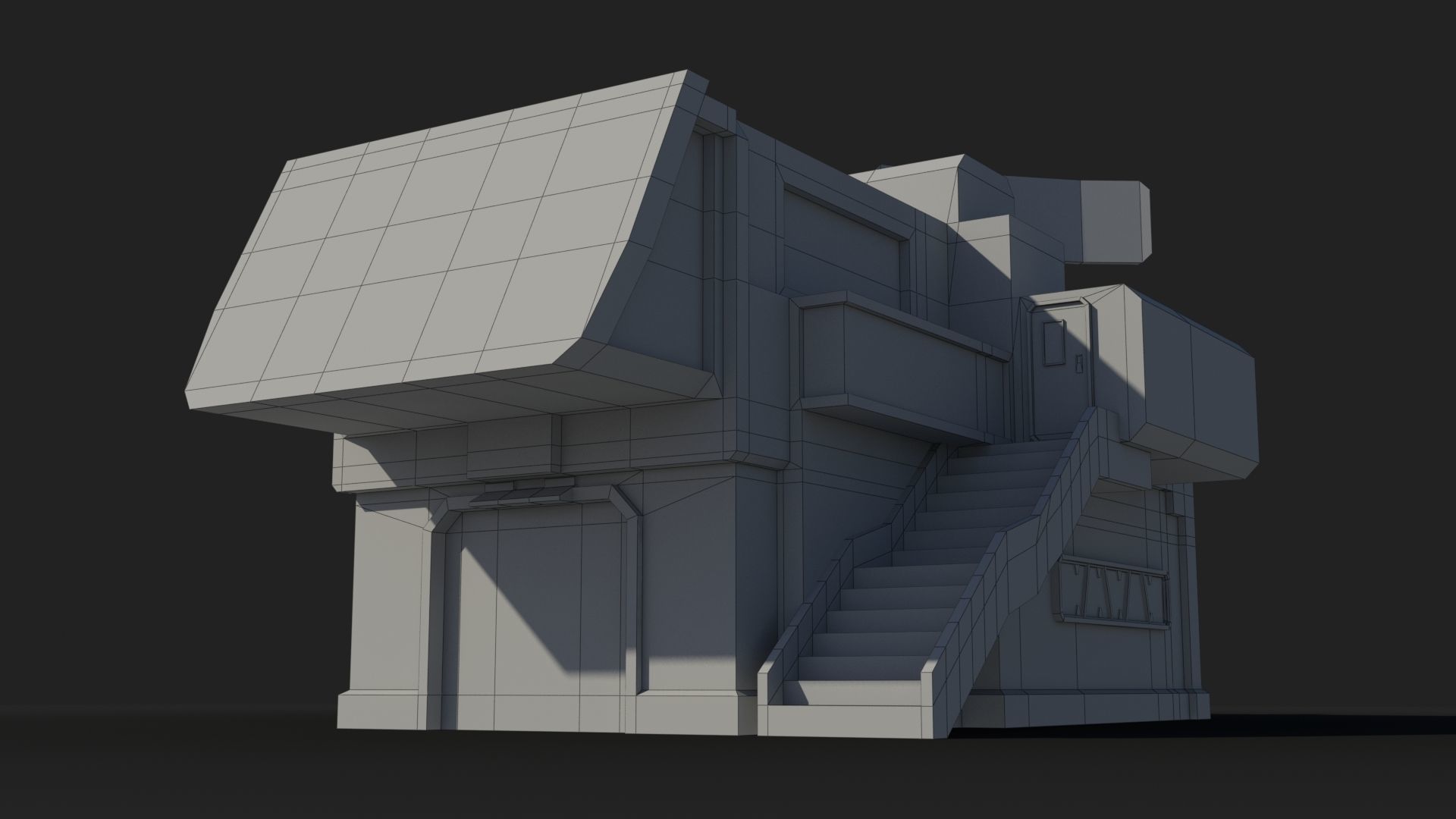 Factory Industrial Sci Fi x10 Low-poly 3D model_5