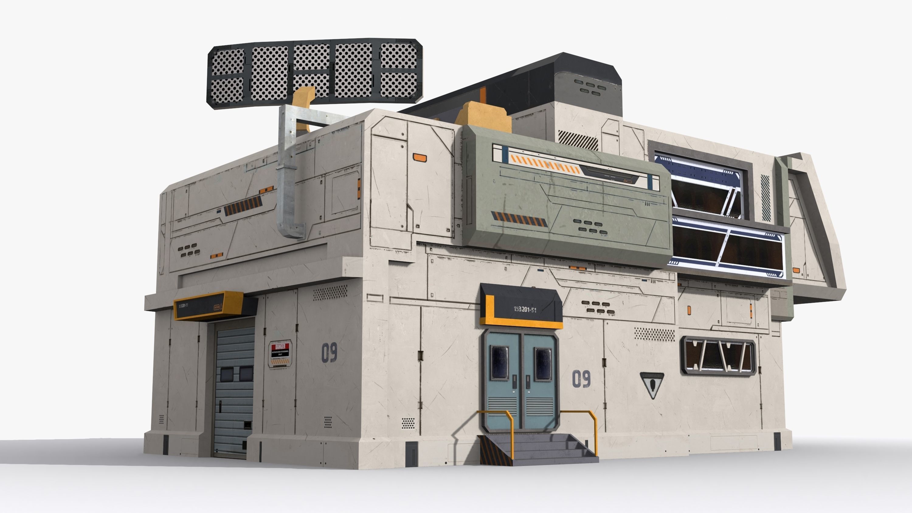 Factory Industrial Sci Fi x10 Low-poly 3D model_4