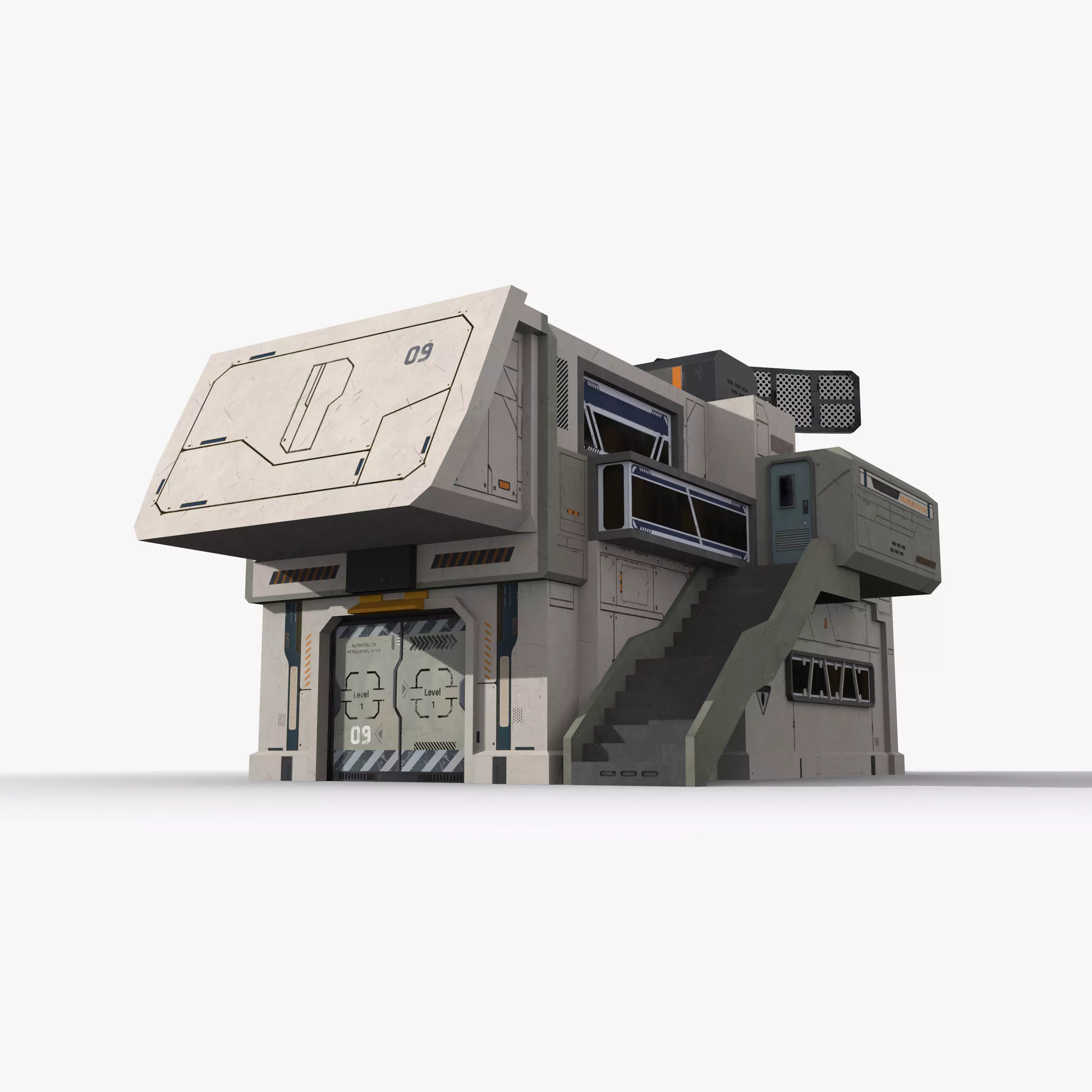 Factory Industrial Sci Fi x10 Low-poly 3D model_0