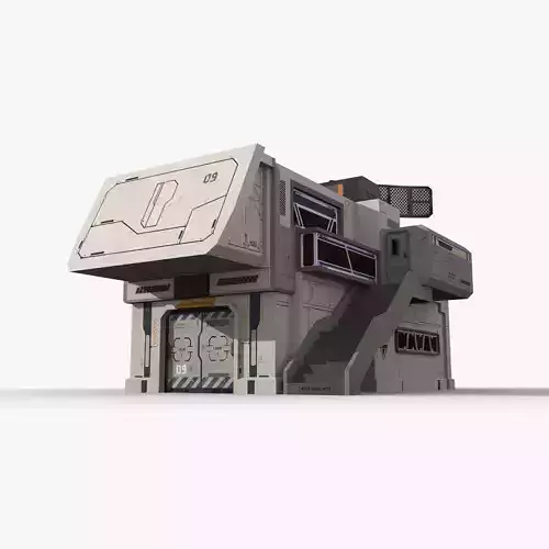 Factory Industrial Sci Fi x10 Low-poly 3D model