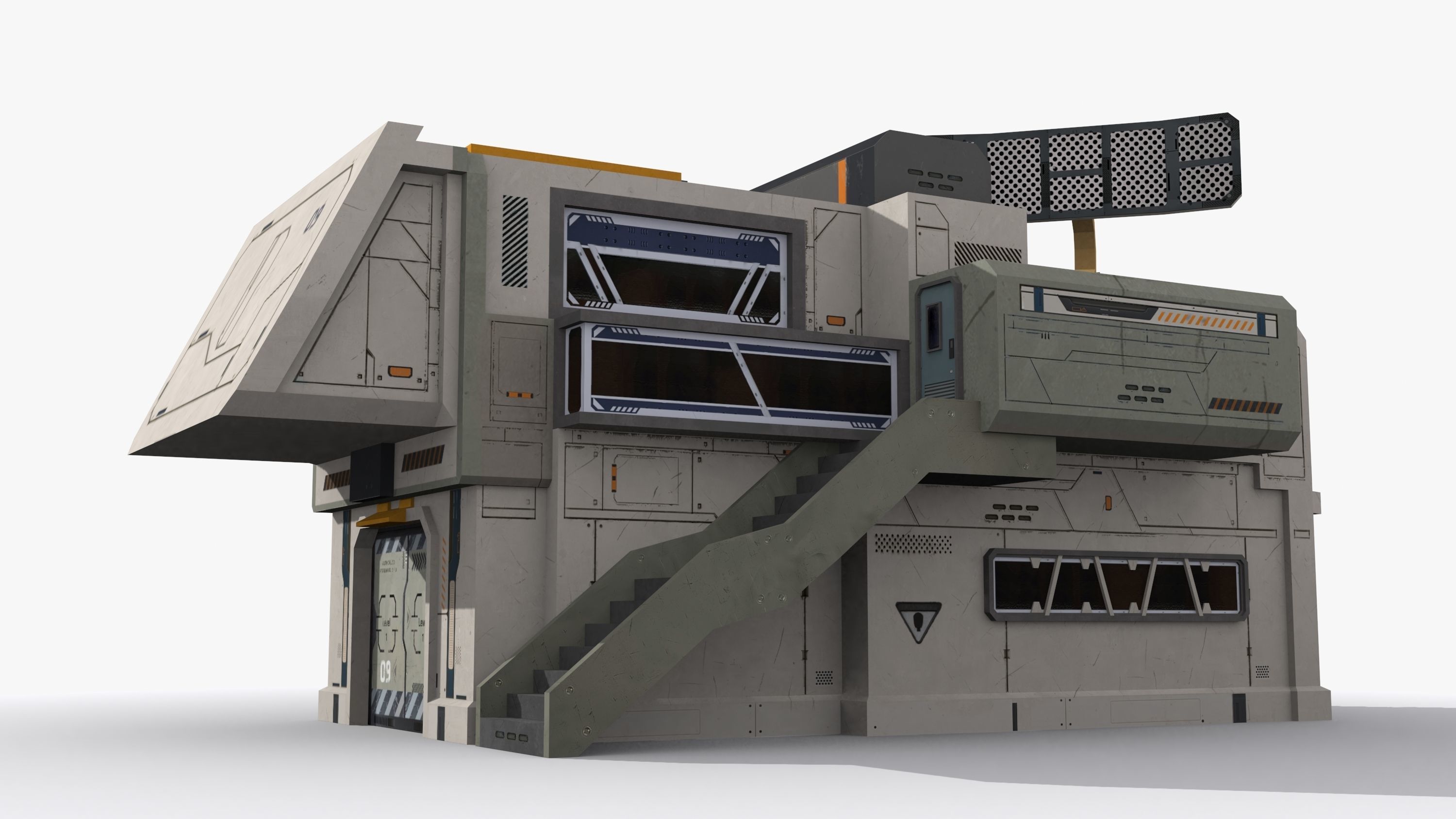 Factory Industrial Sci Fi x10 Low-poly 3D model_3