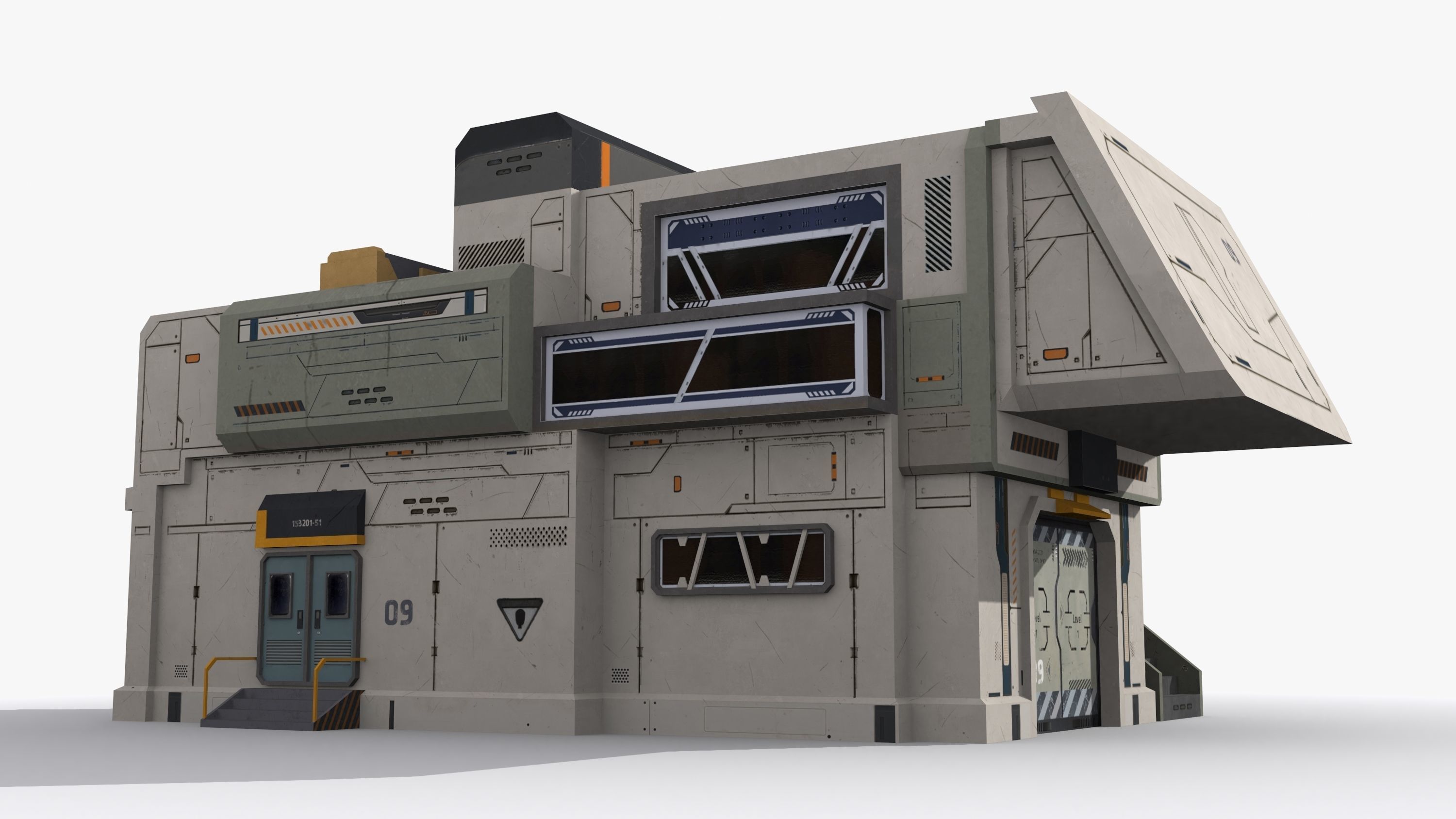 Factory Industrial Sci Fi x10 Low-poly 3D model_2