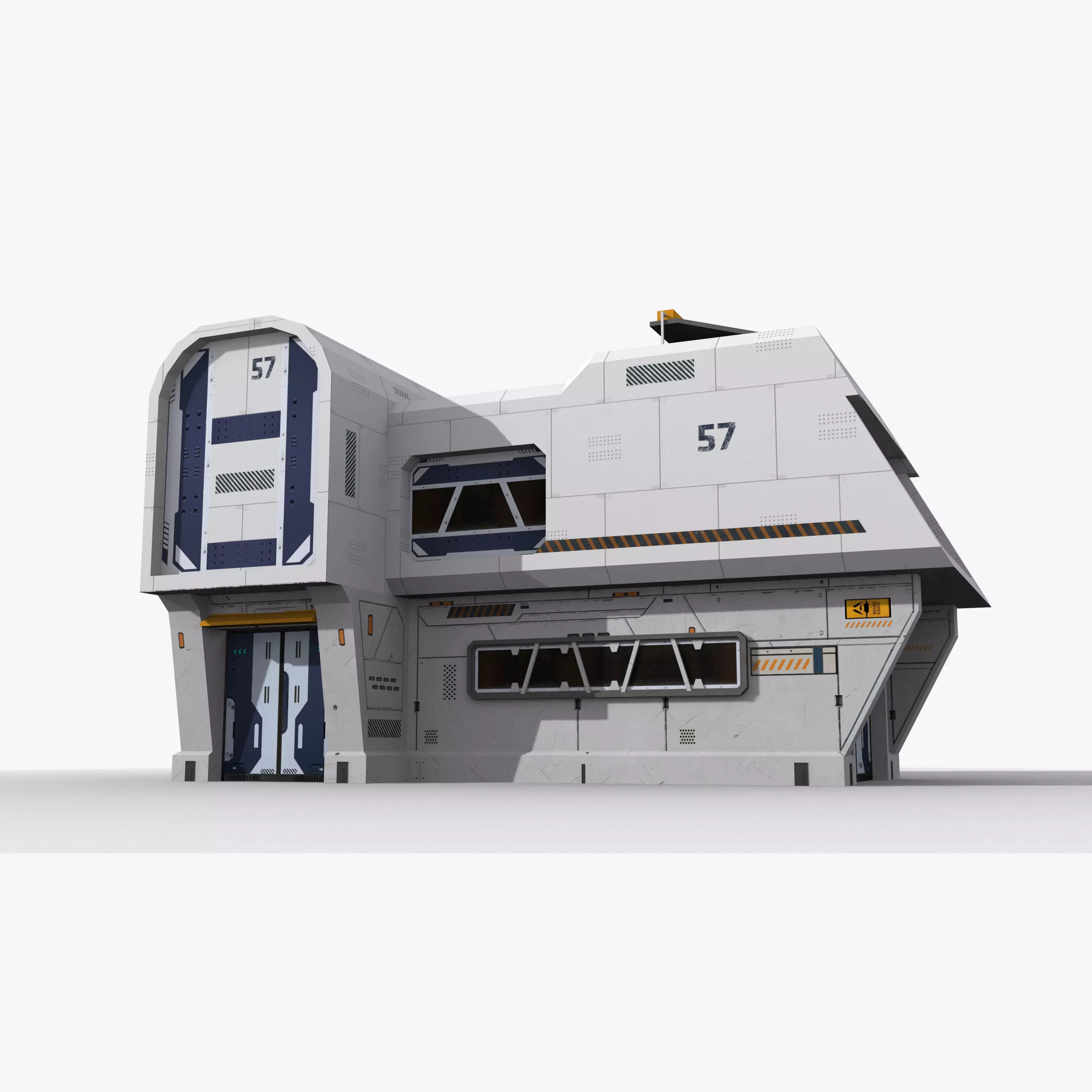 Factory Industrial Sci Fi x11 Low-poly 3D model_0