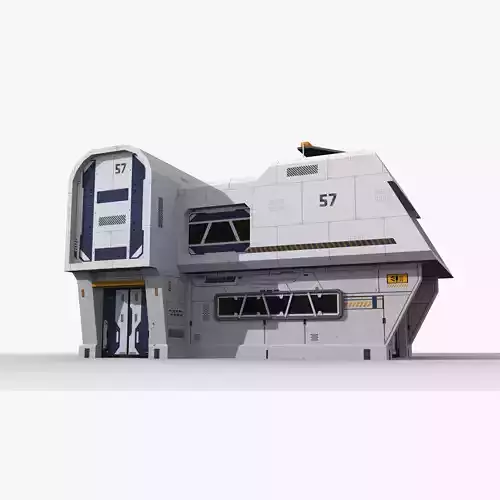 Factory Industrial Sci Fi x11 Low-poly 3D model