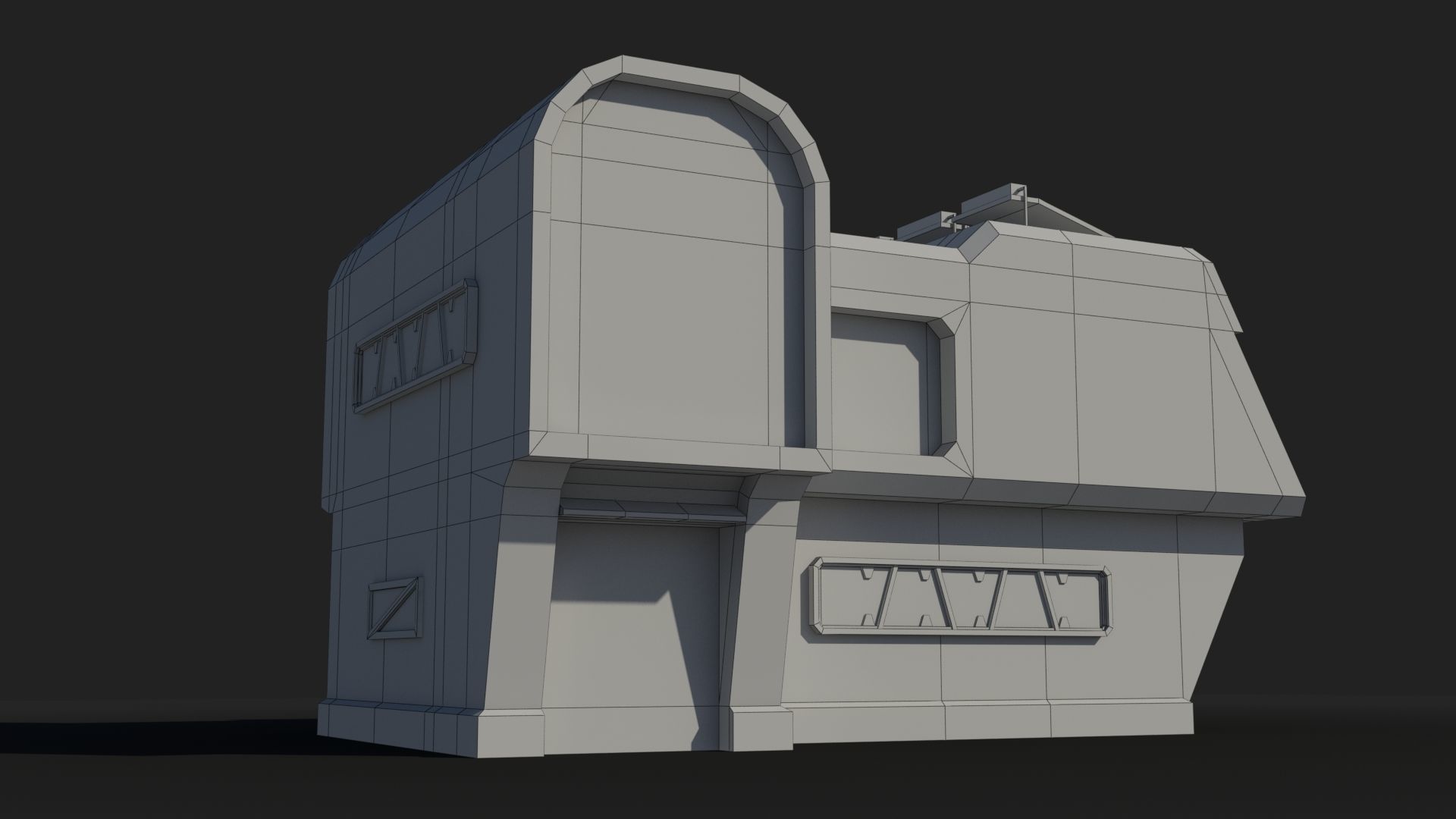 Factory Industrial Sci Fi x11 Low-poly 3D model_7