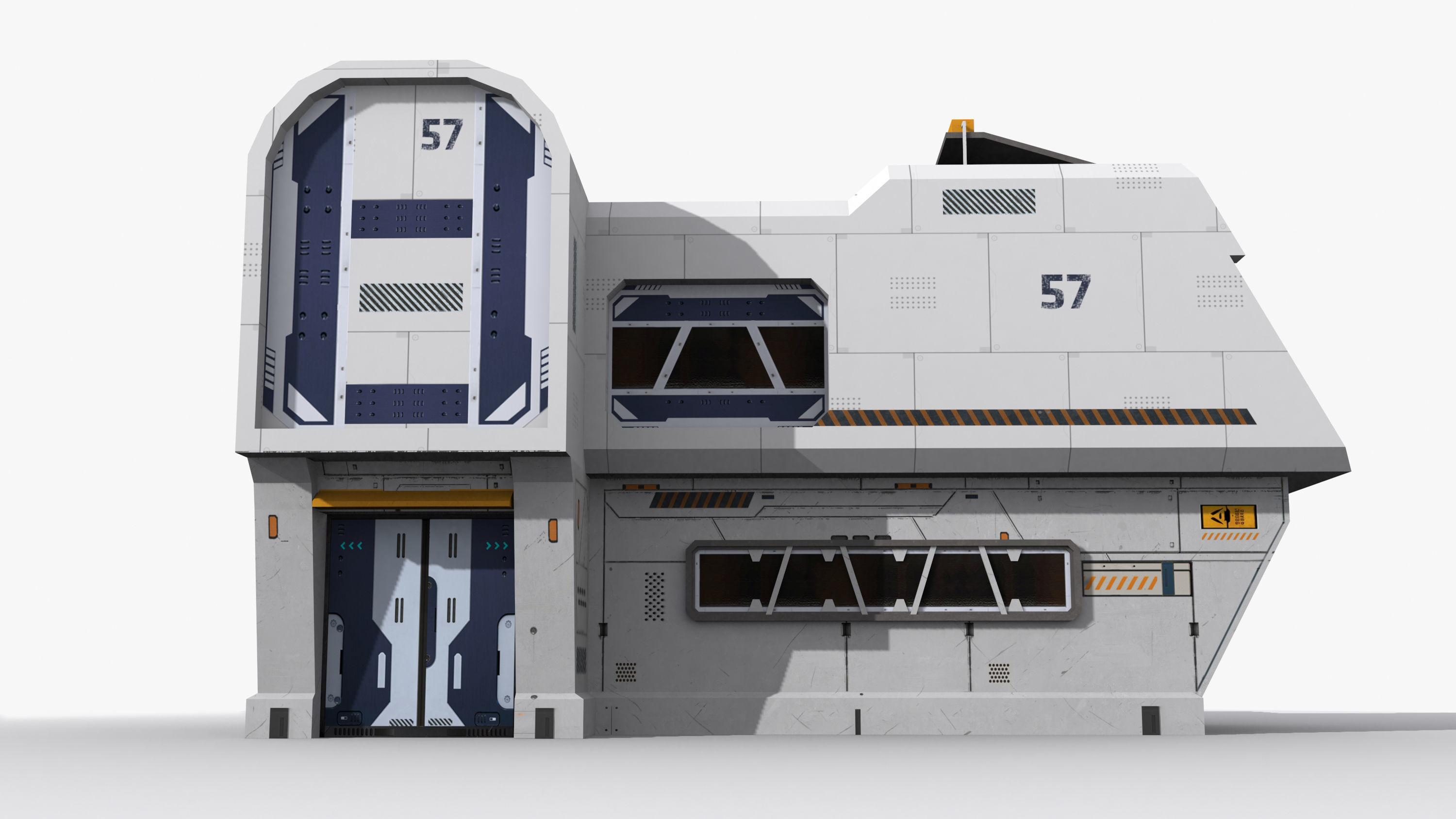 Factory Industrial Sci Fi x11 Low-poly 3D model_1