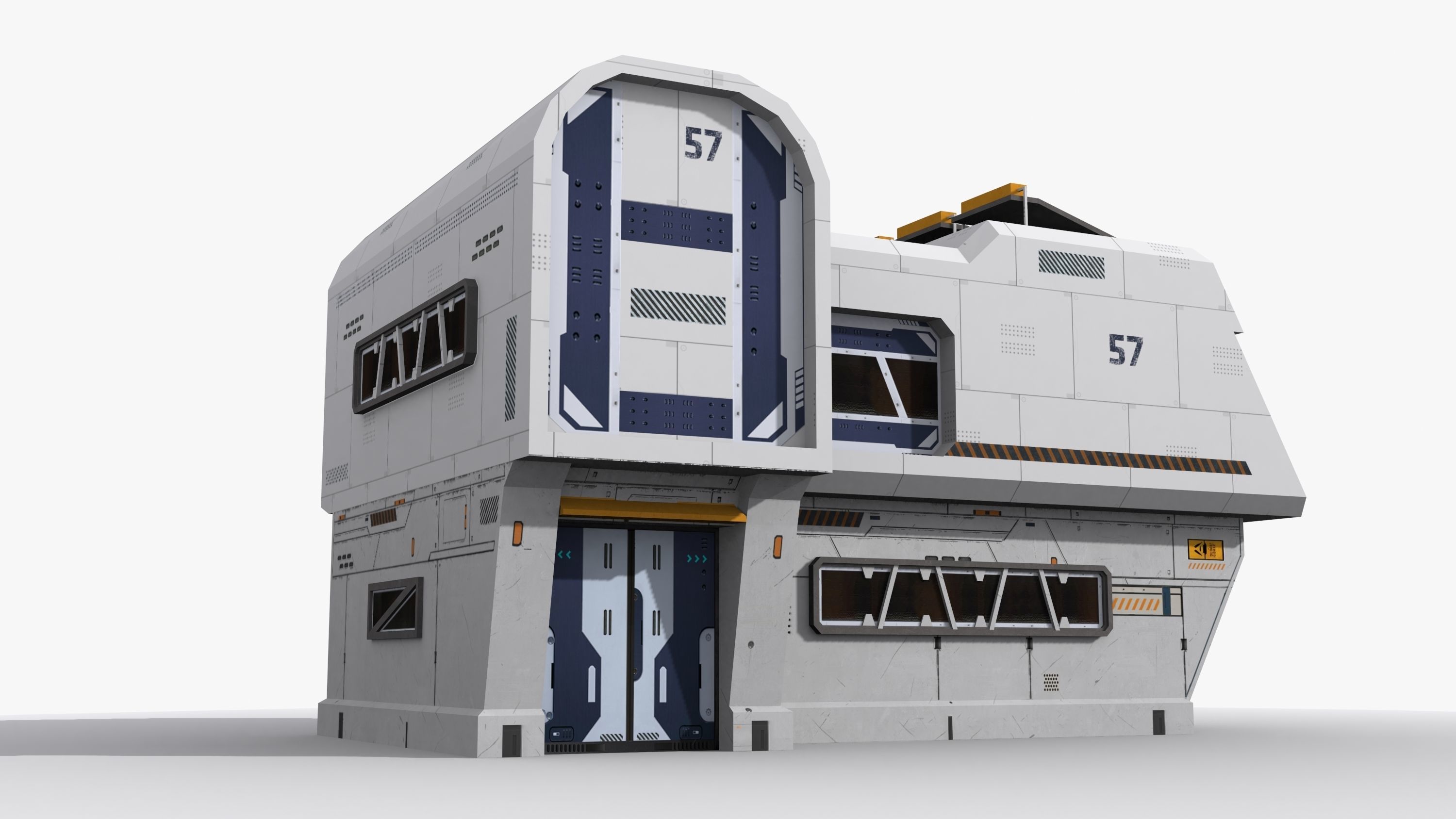 Factory Industrial Sci Fi x11 Low-poly 3D model_2