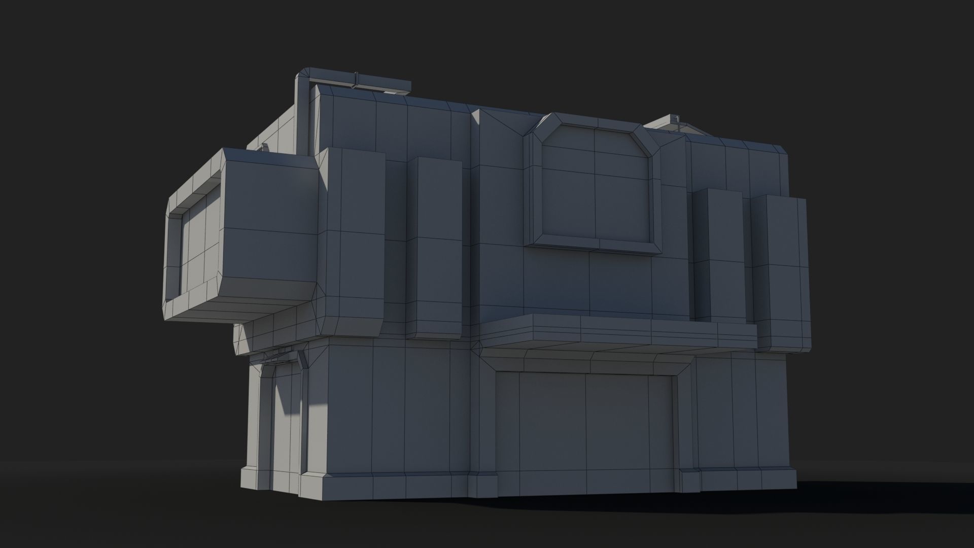 Factory Industrial Sci Fi x12 Low-poly 3D model_8