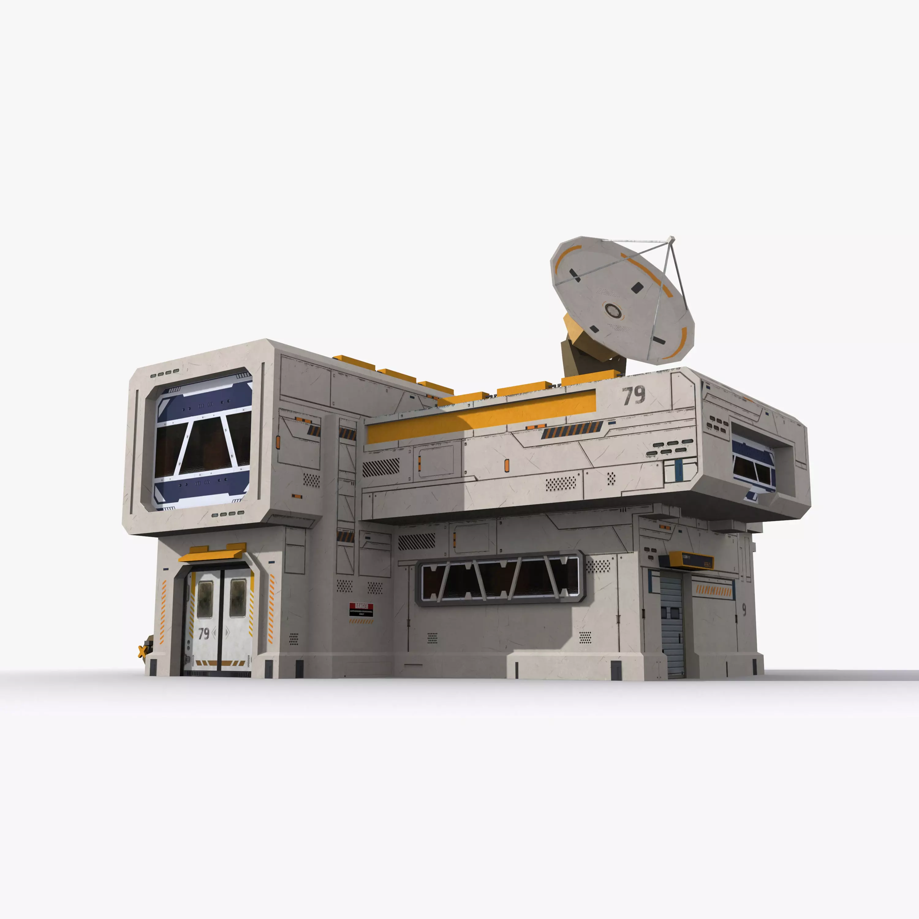 Factory Industrial Sci Fi x13 Low-poly 3D model_0