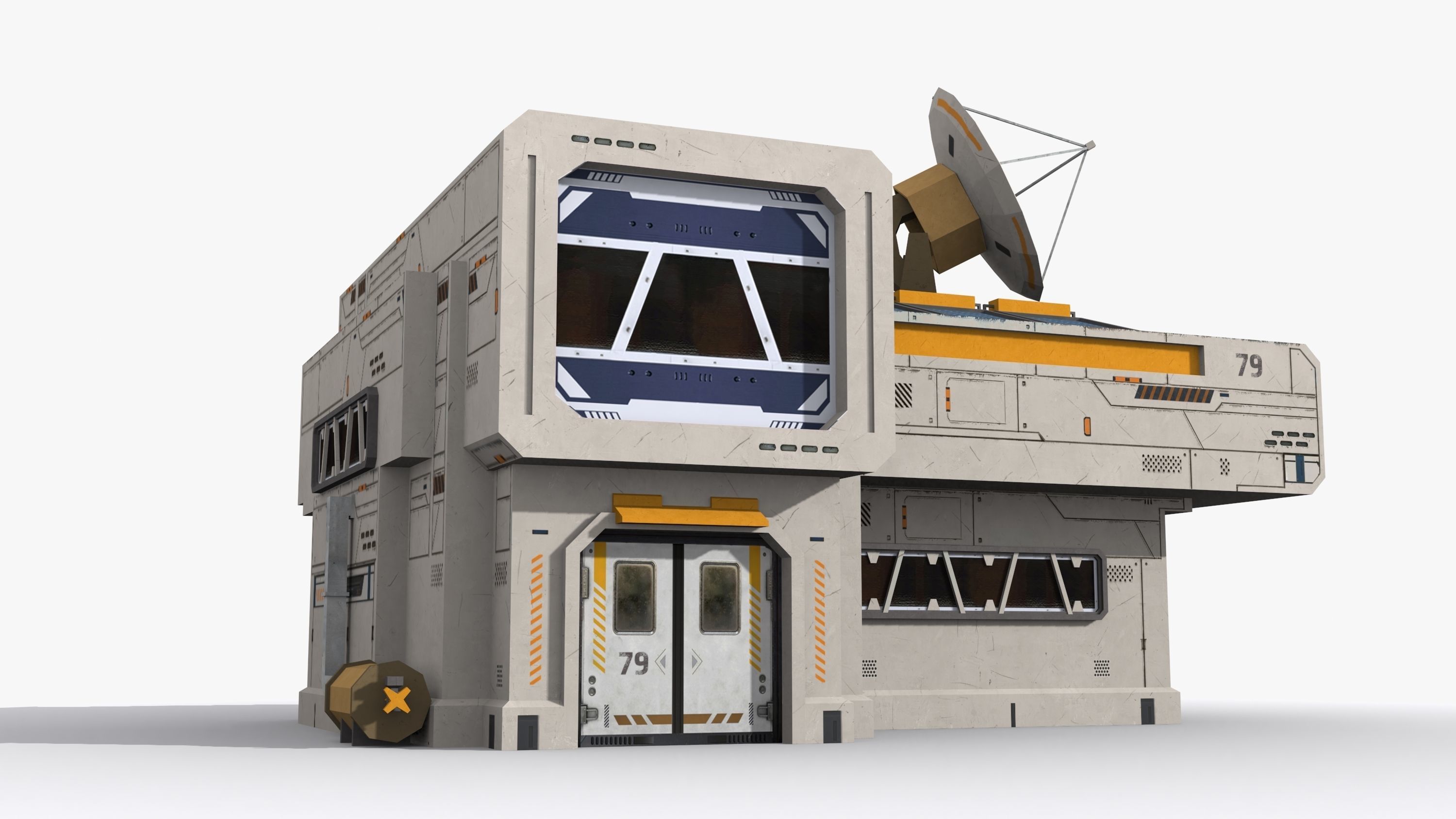 Factory Industrial Sci Fi x13 Low-poly 3D model_2